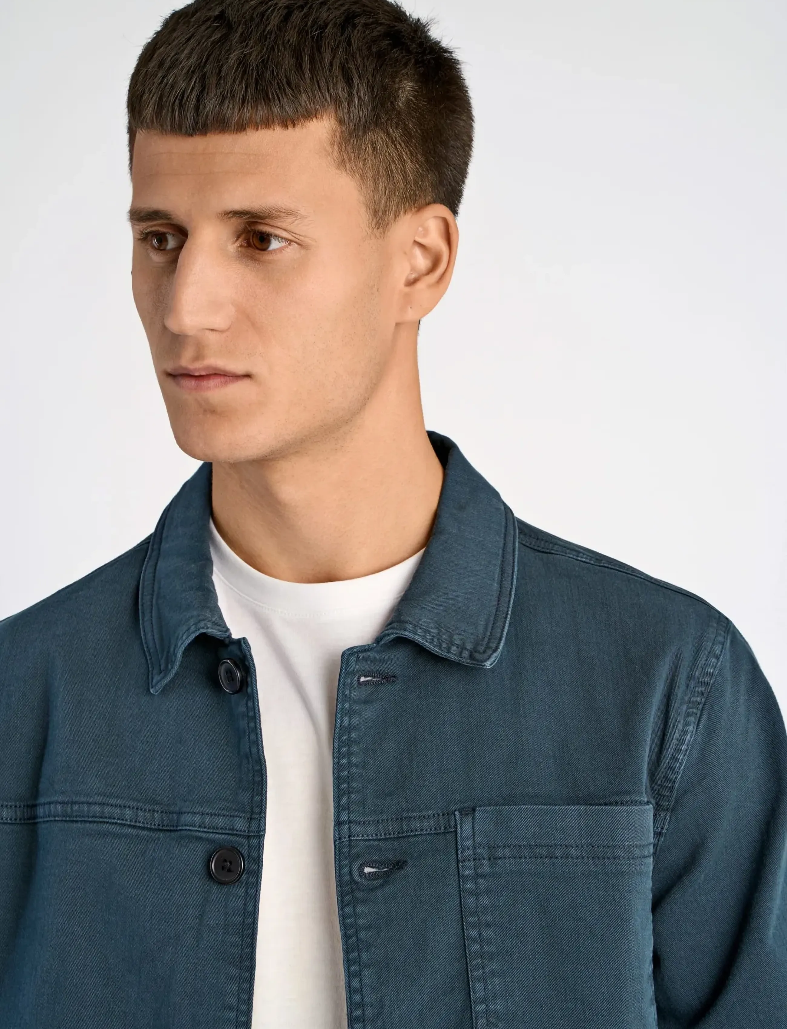 Lindbergh - Cropped length overshirt - spring jackets - navy - 5