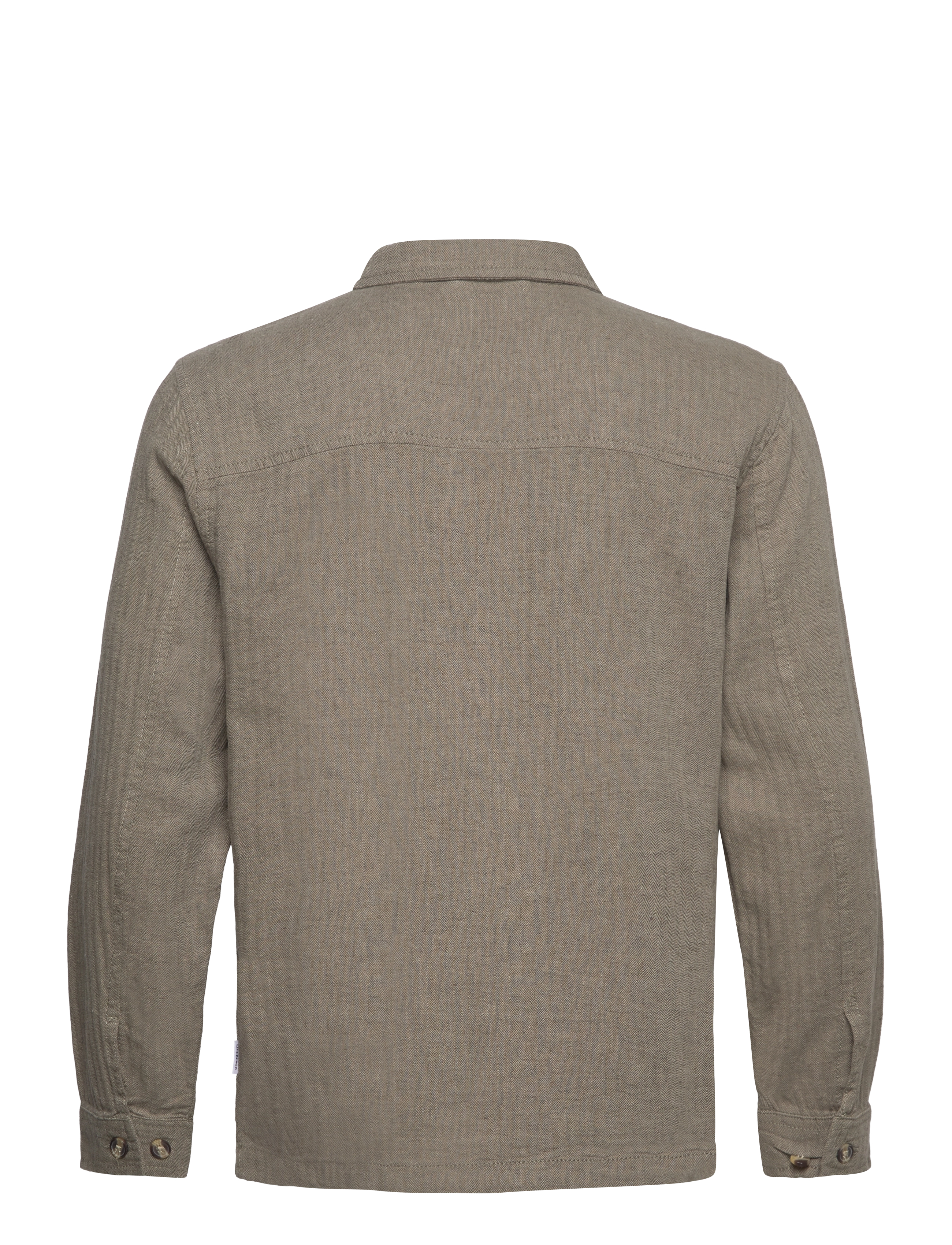 Lindbergh - Cotton linen overshirts L/S - collections - army - 2