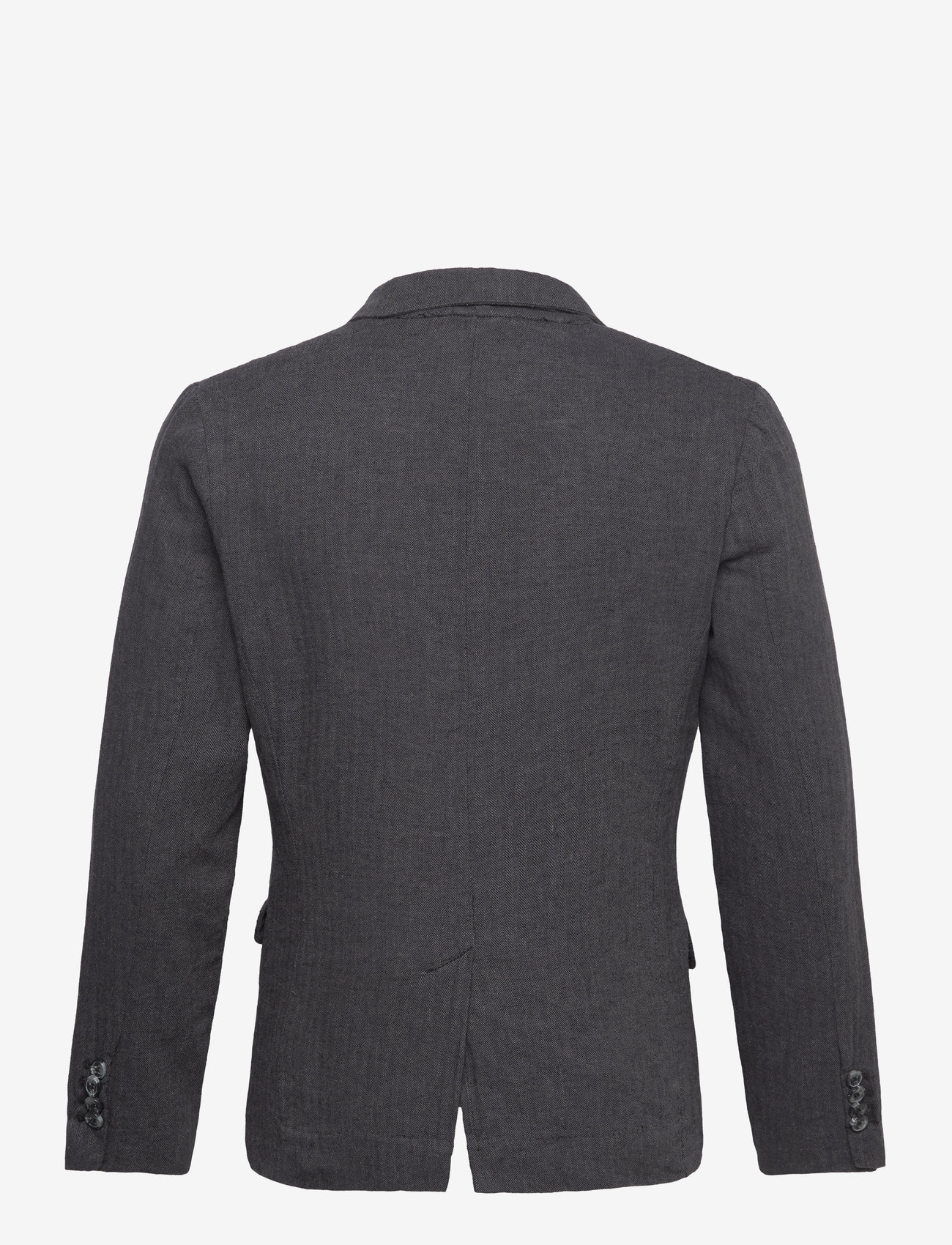 Lindbergh - Cotton linen blazer - enkelknäppta kavajer - black - 1