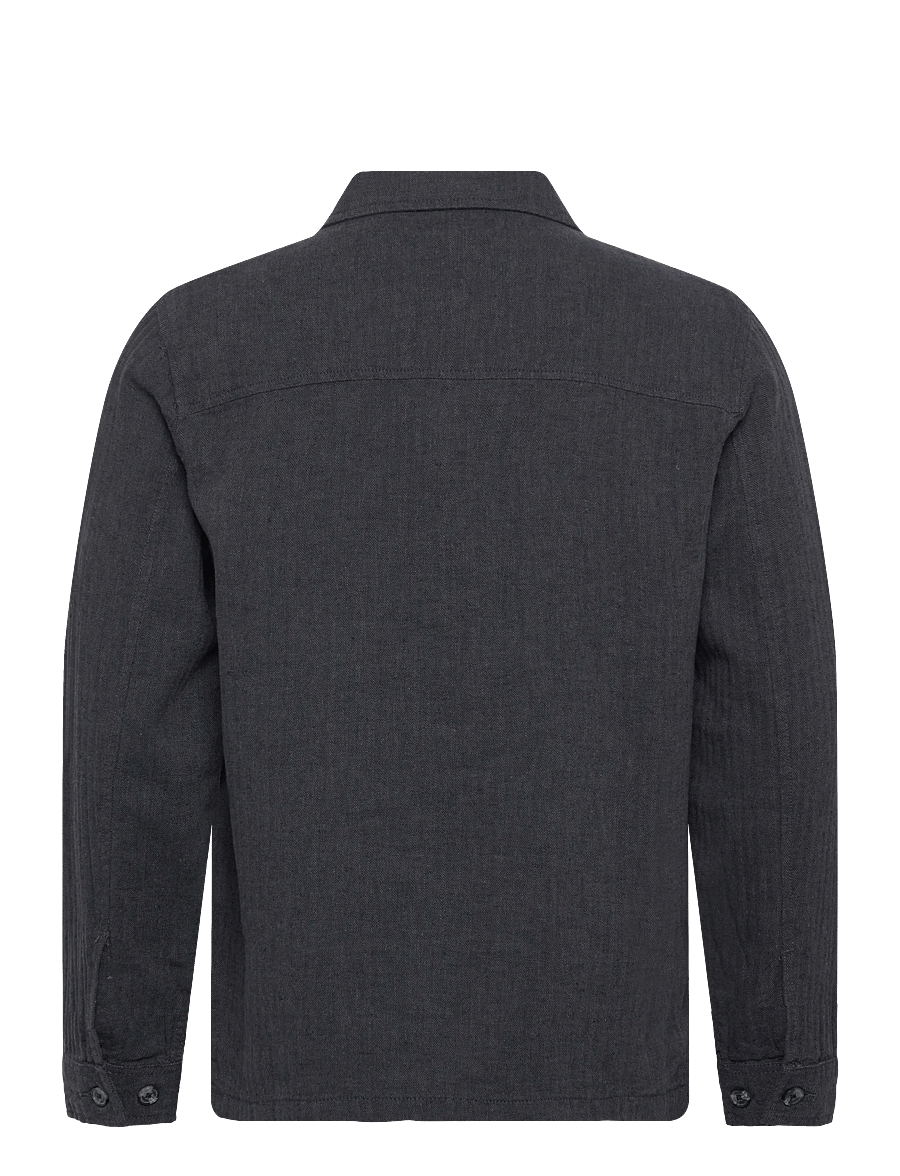Lindbergh - Cotton linen overshirts L/S - kollektionen - black - 2