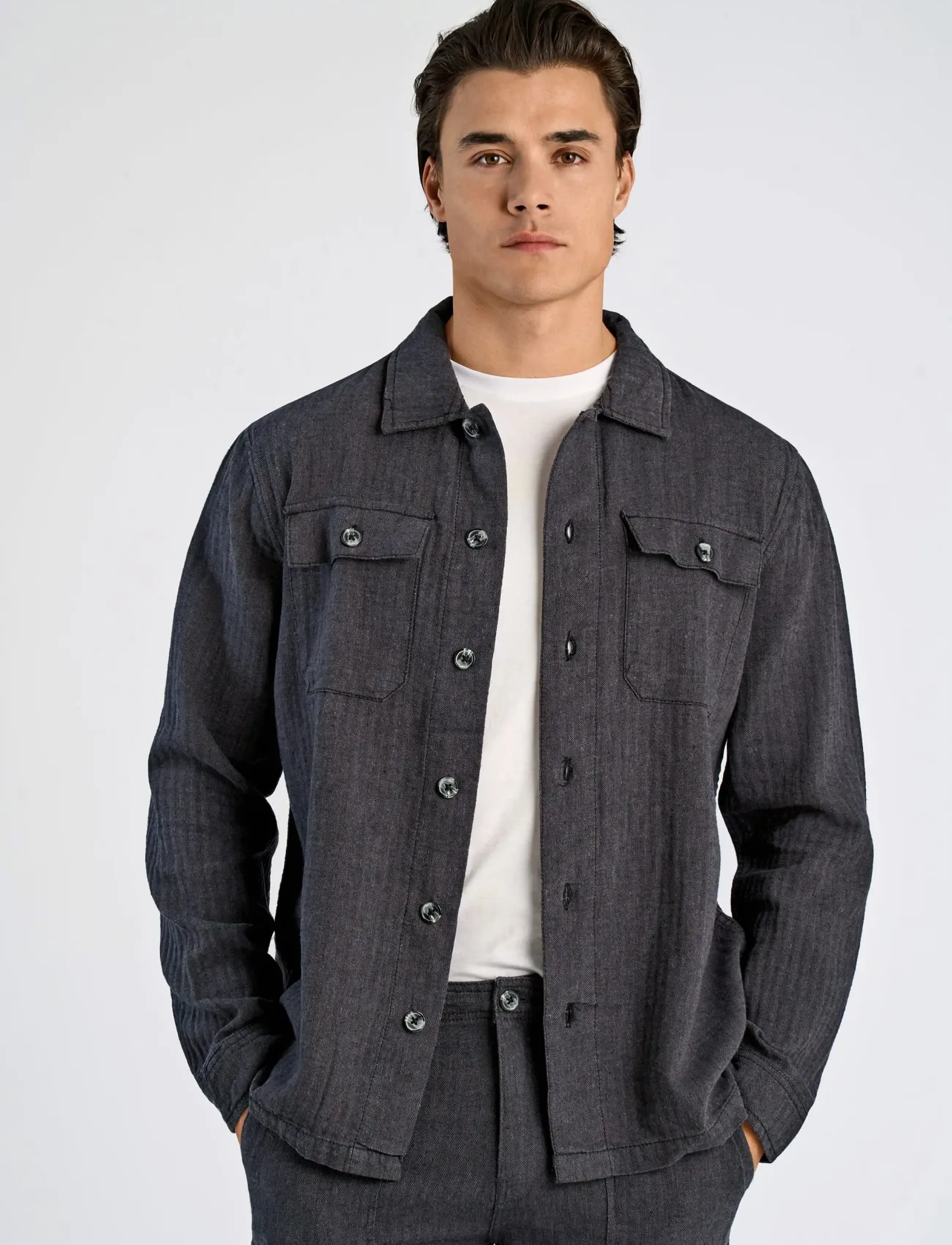 Cotton Linen Overshirts L/S 2