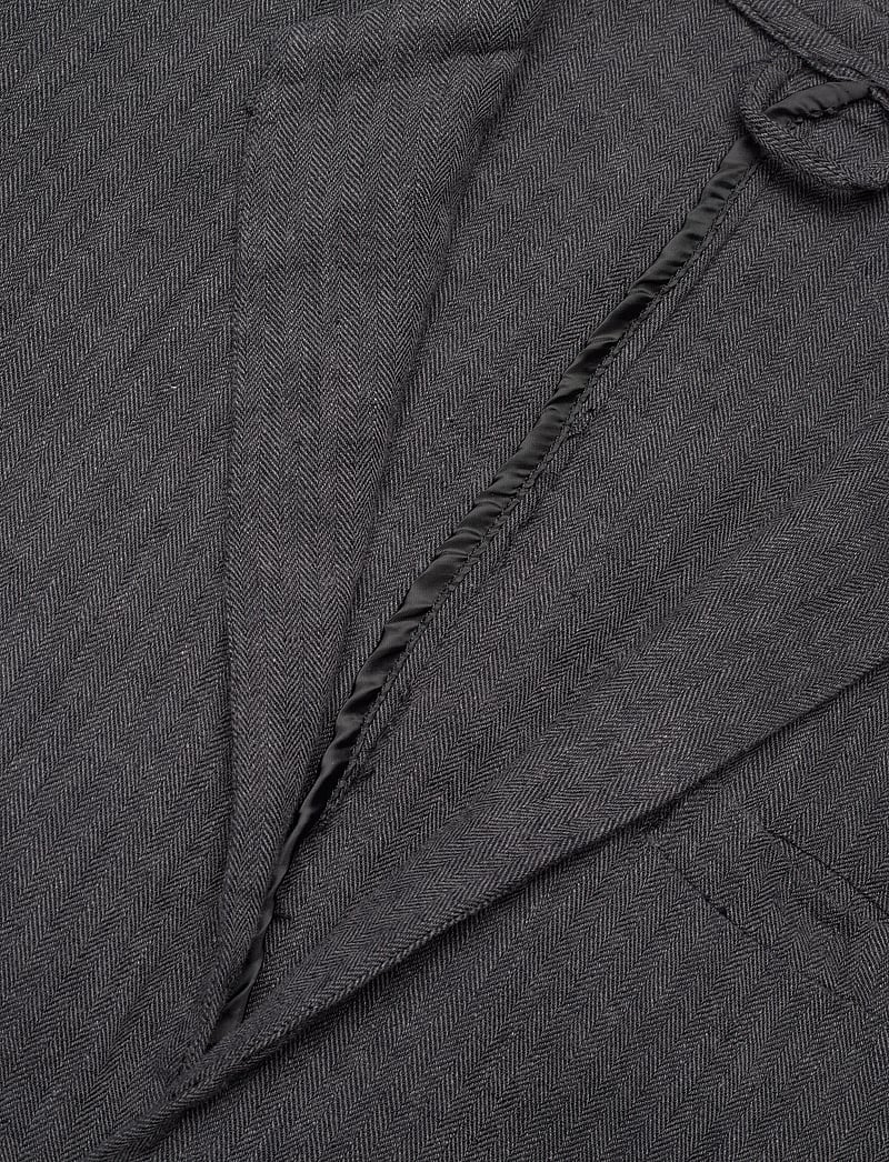 Lindbergh - Cotton linen blazer - enkelknäppta kavajer - black - 2