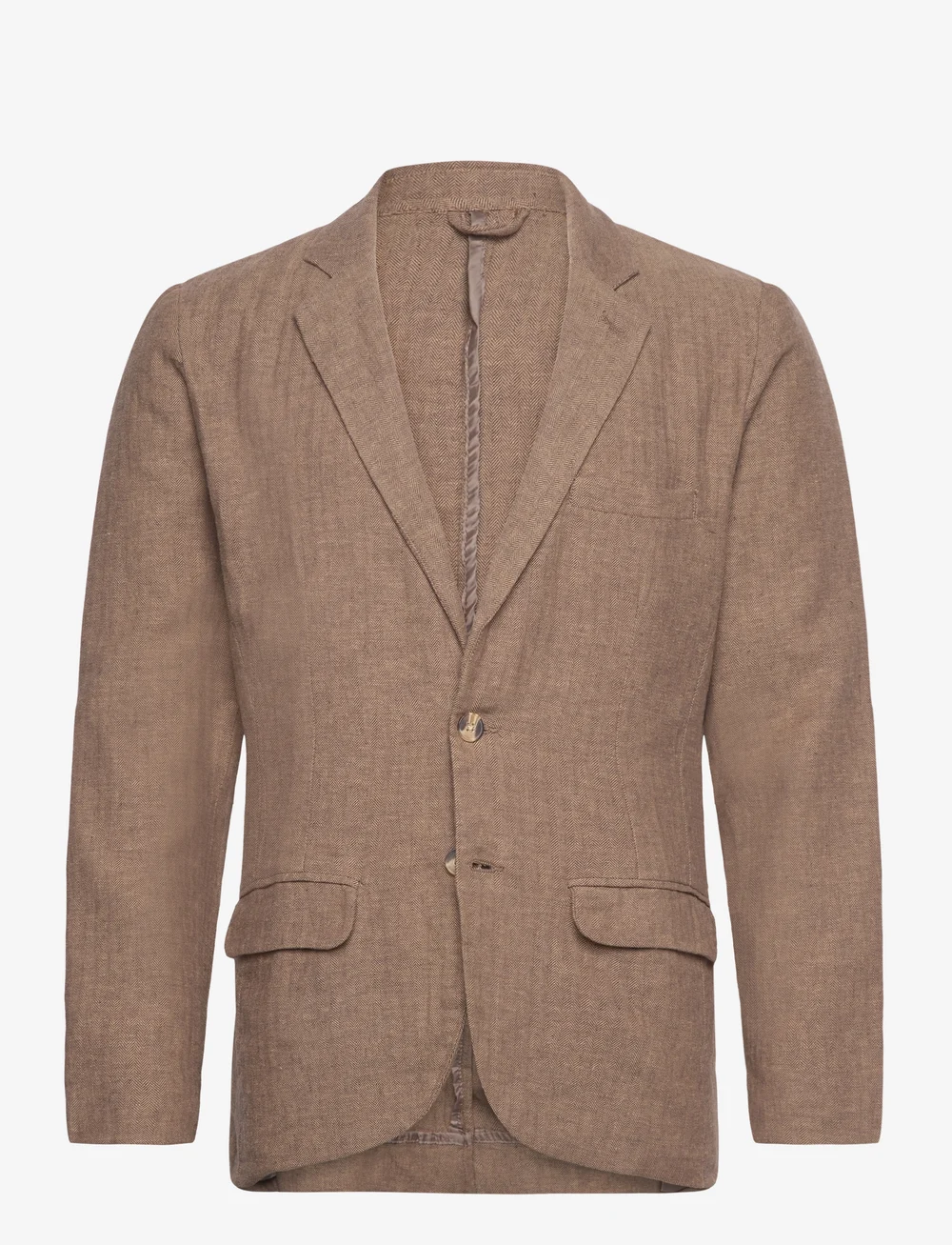 Lindbergh - Cotton linen blazer - single breasted blazers - dk stone - 0