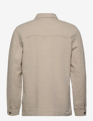 Lindbergh - Cotton linen overshirt L/S - heren - lt stone - 1