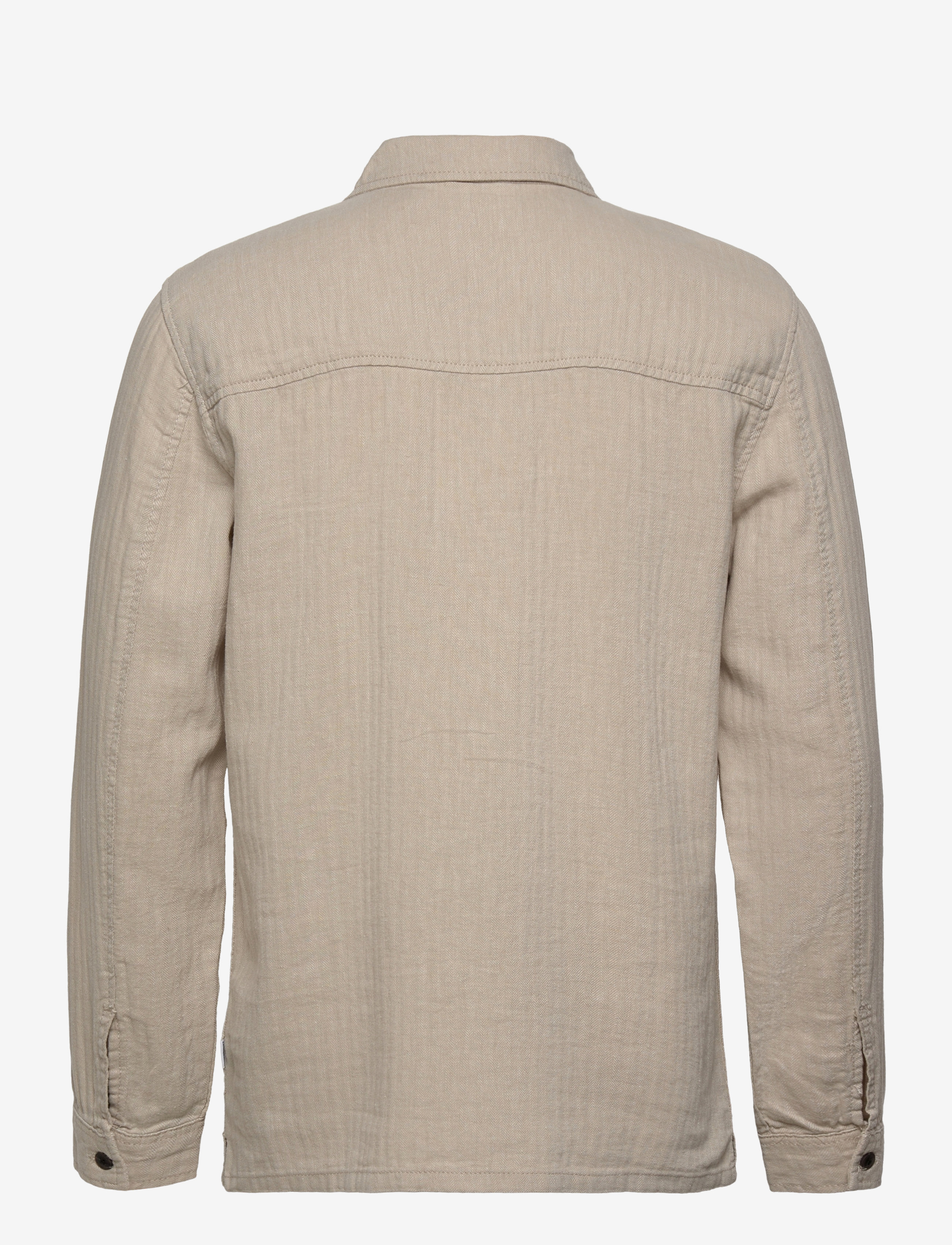 Lindbergh - Cotton linen overshirts L/S - män - lt stone - 1
