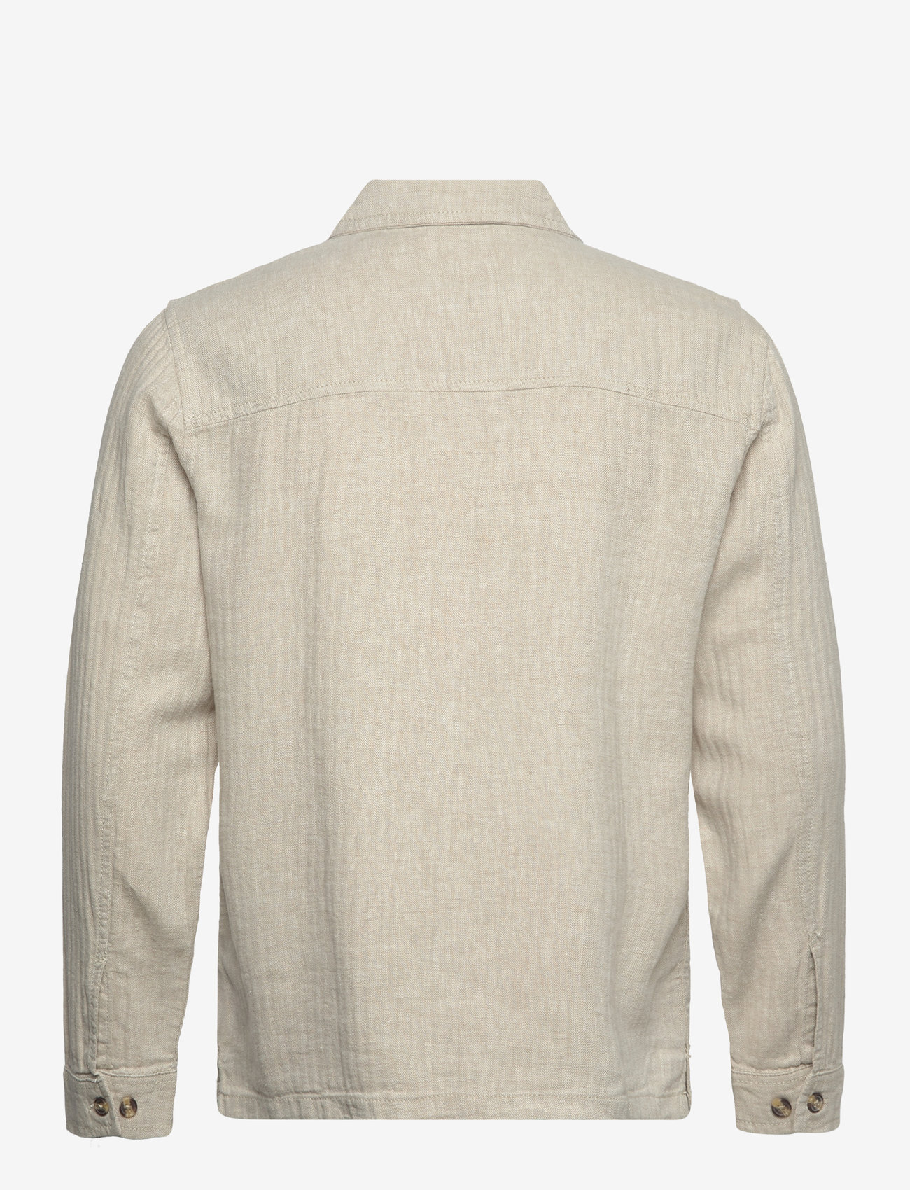 Lindbergh - Cotton linen overshirts L/S - einreiher - lt stone - 1