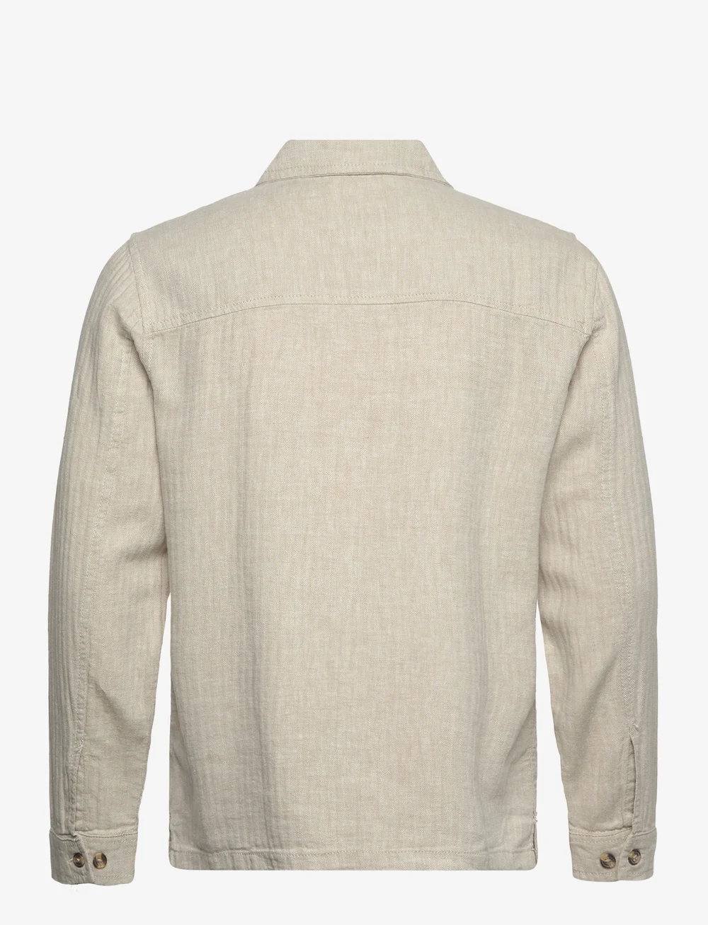 Lindbergh - Cotton linen overshirts L/S - single breasted blazers - lt stone - 1