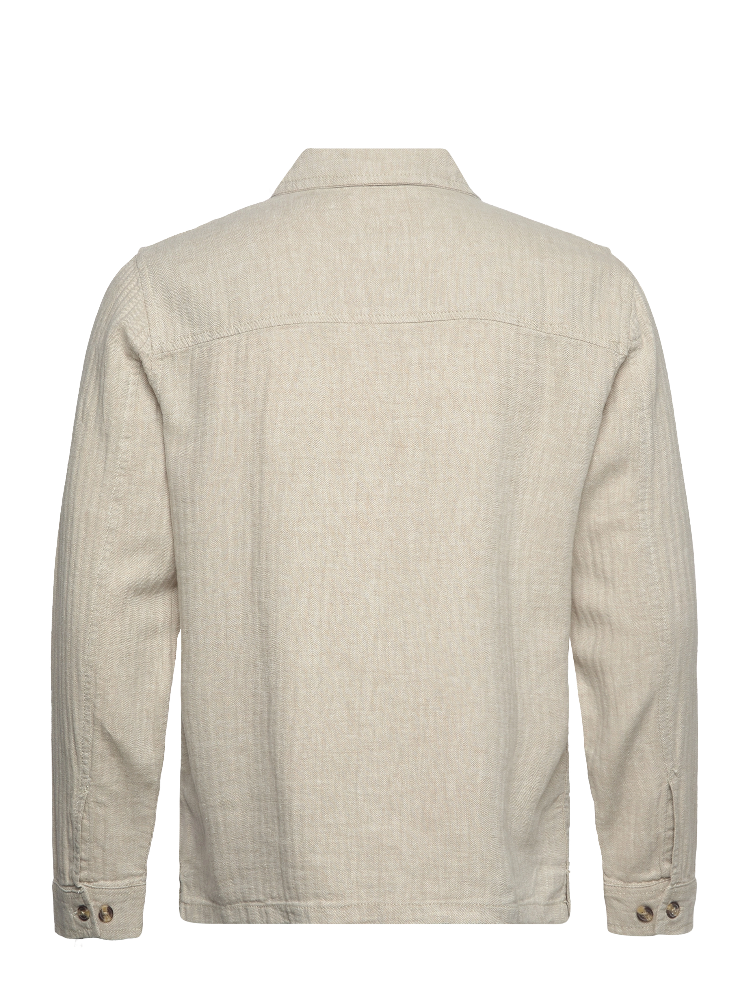 Lindbergh - Cotton linen overshirts L/S - mænd - lt stone - 2