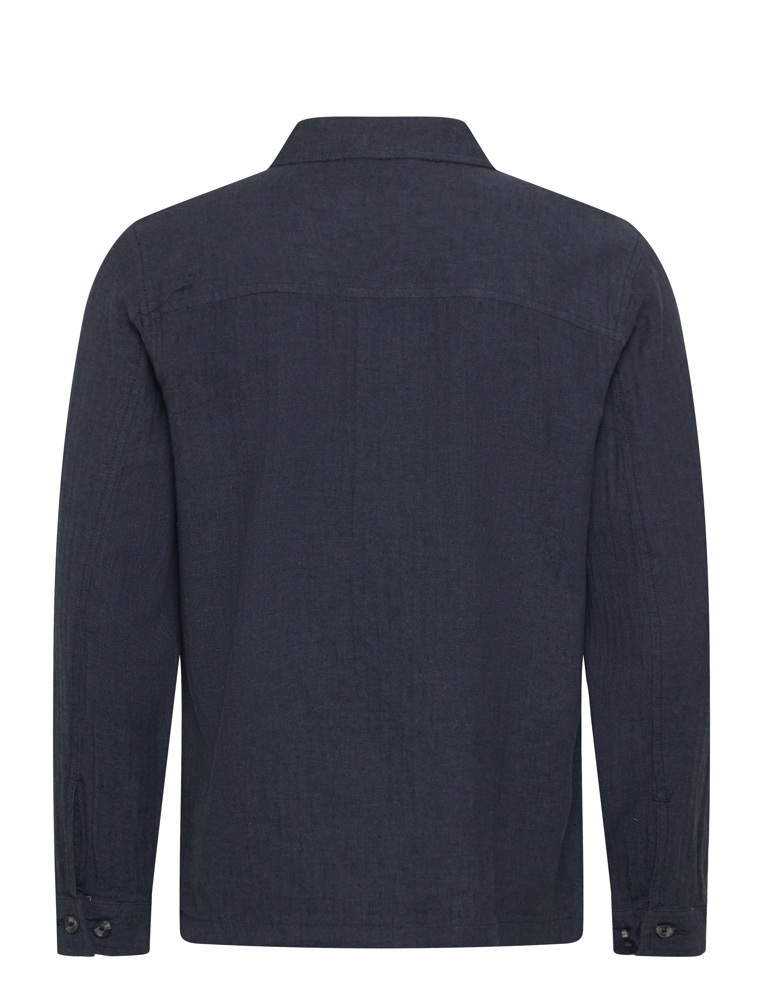 Lindbergh - Cotton linen overshirts L/S - kollektioner - navy - 2