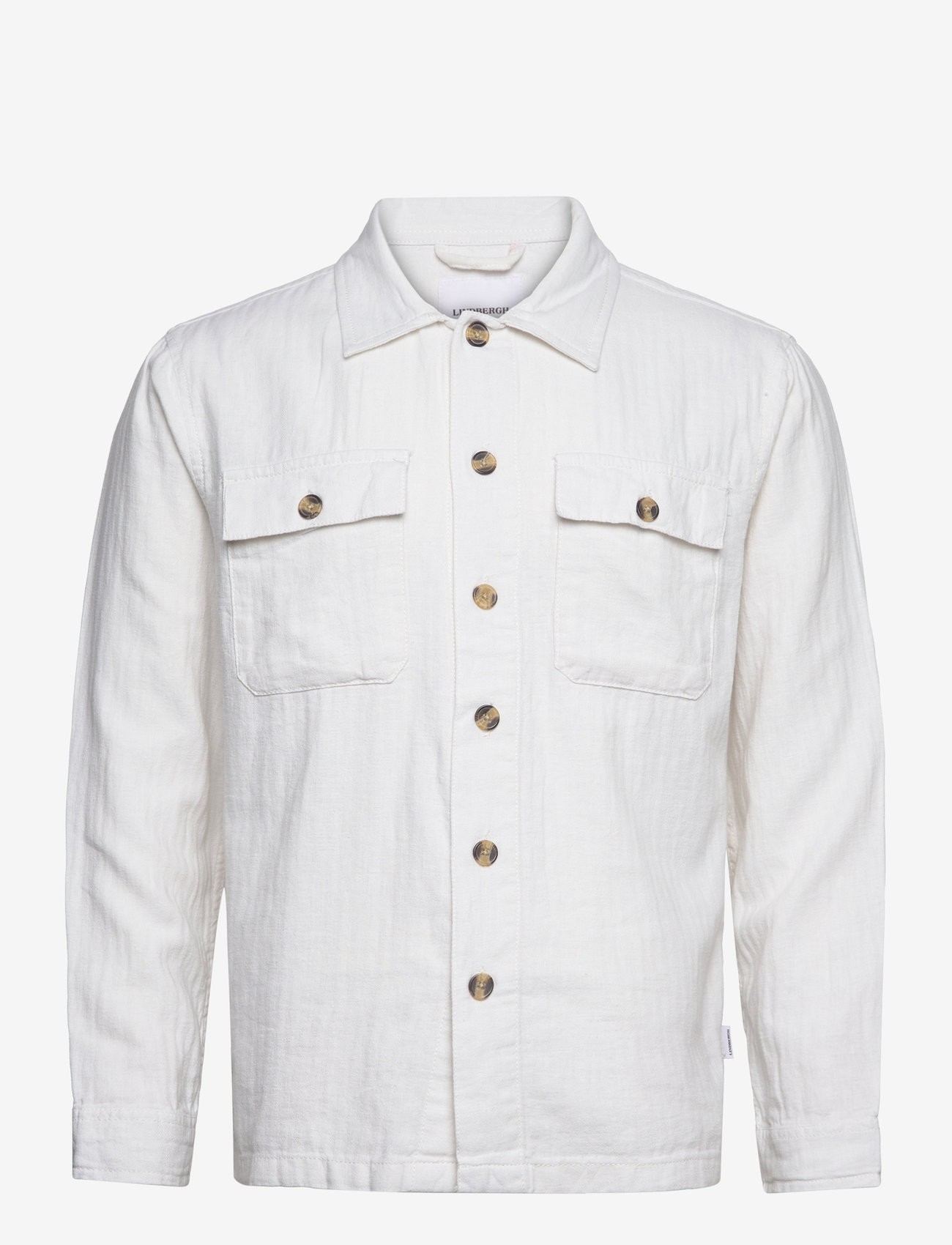 Lindbergh - Cotton linen overshirts L/S - enkelknäppta kavajer - optical white - 0