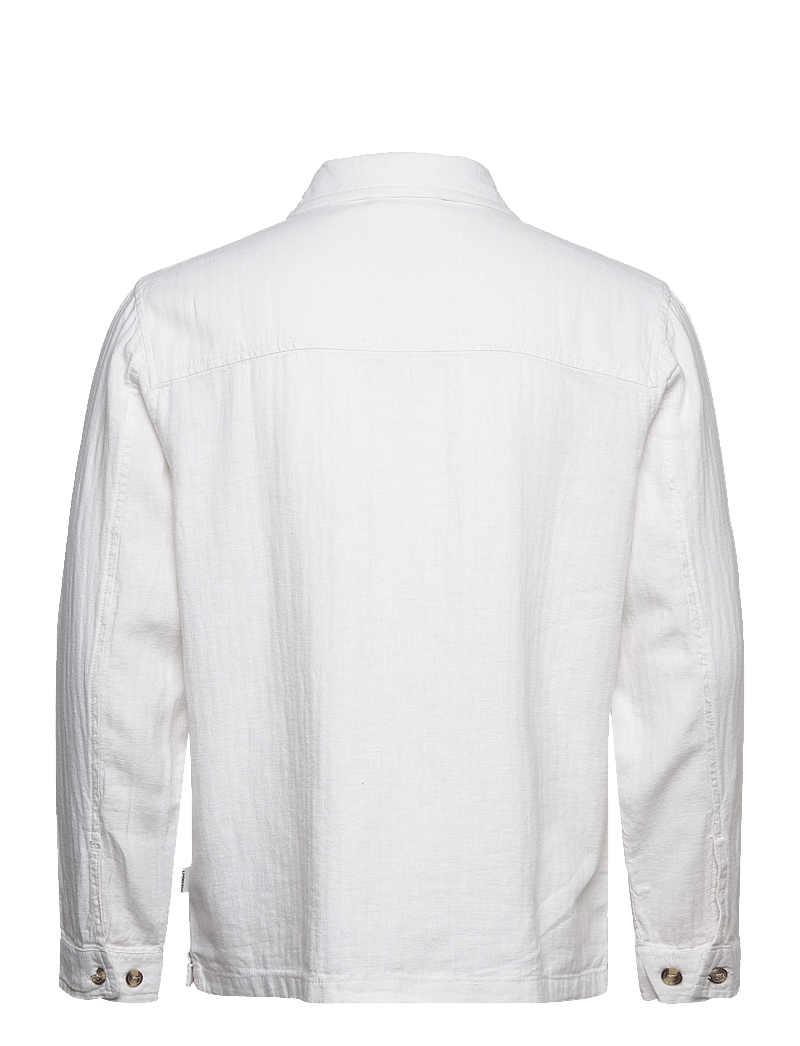 Lindbergh - Cotton linen overshirts L/S - Ühe rinnatisega pintsakud - optical white - 1