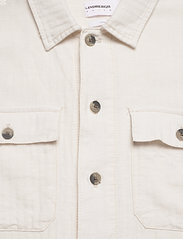 Lindbergh - Cotton linen overshirt L/S - heren - white - 3