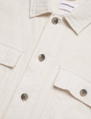 Lindbergh - Cotton linen overshirt L/S - heren - white - 4