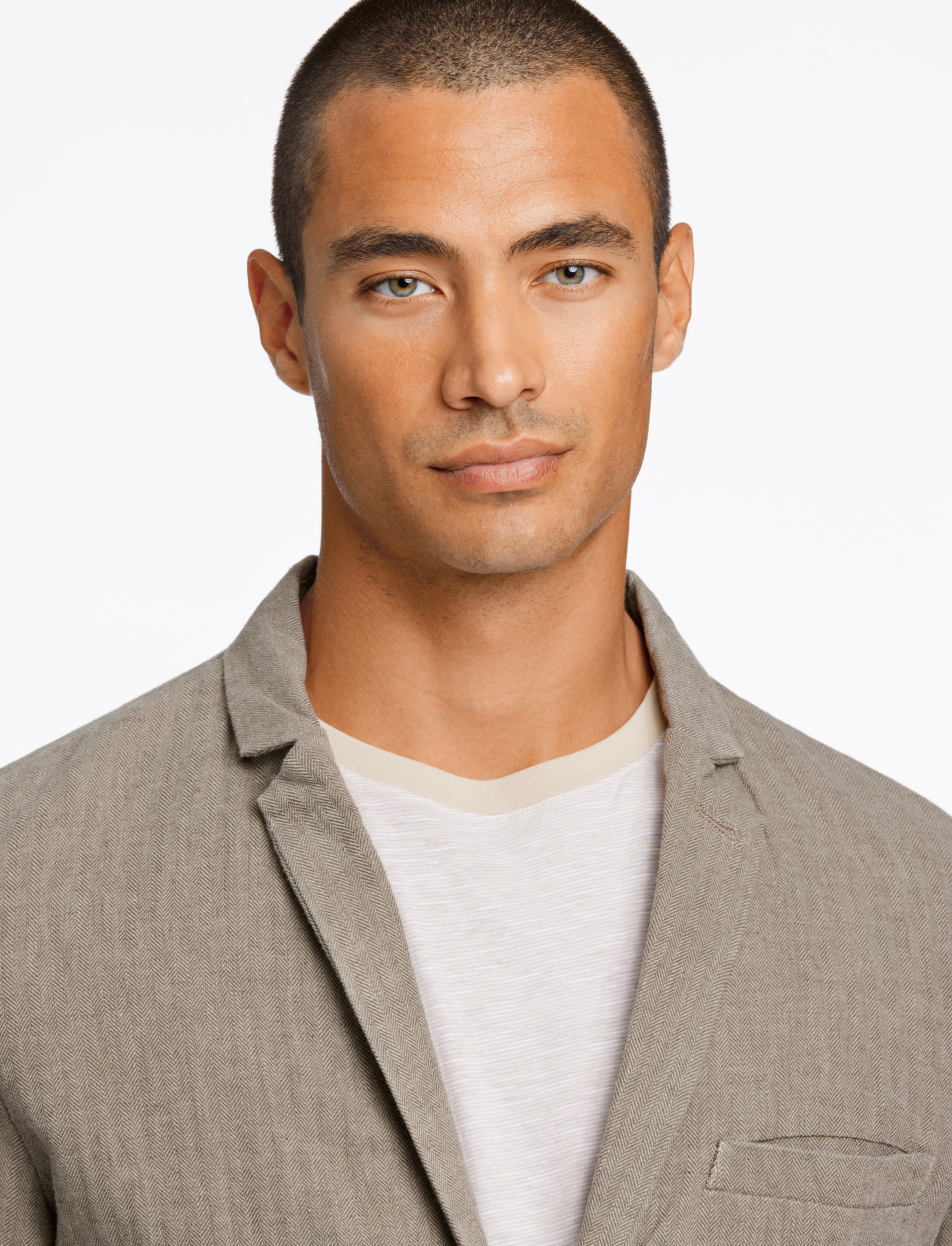 Lindbergh - Cotton linen blazer - enkeltradede blazere - army - 3