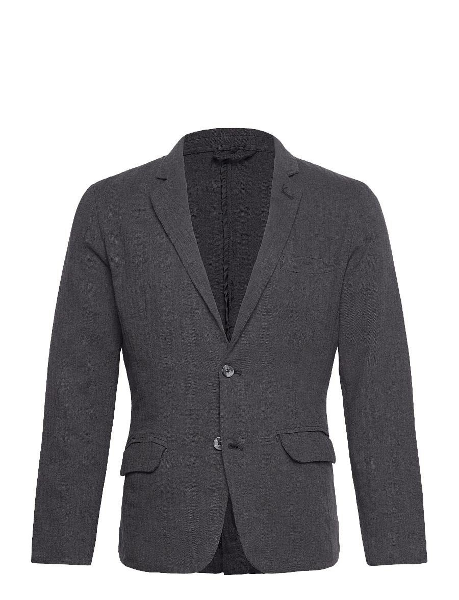 Lindbergh - Cotton linen blazer - einreiher - black - 1