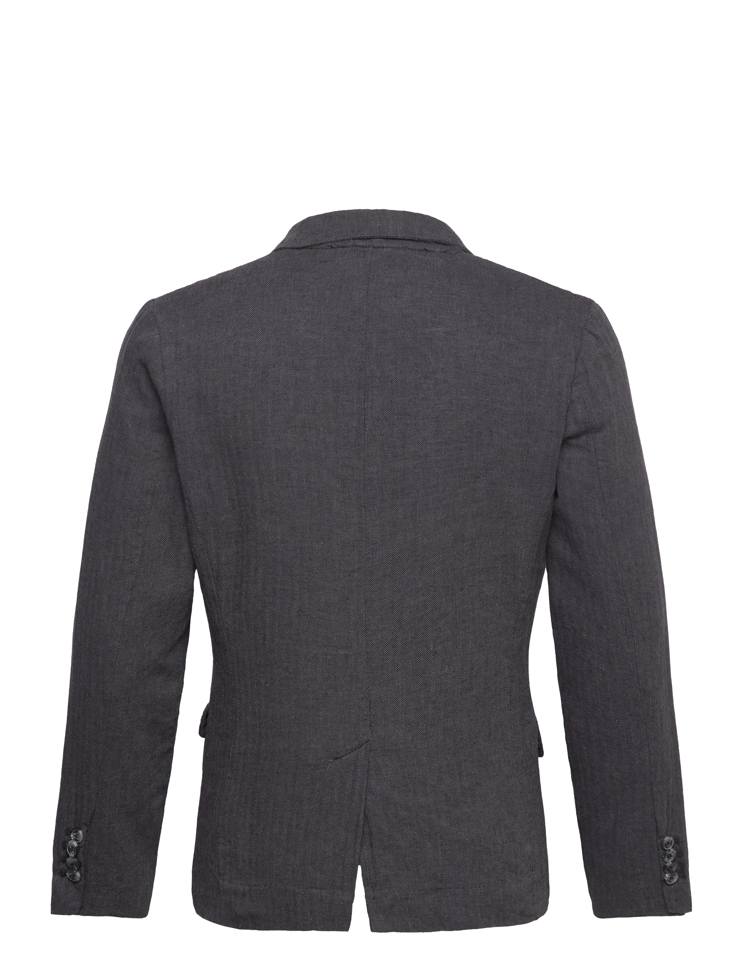 Lindbergh - Cotton linen blazer - enkelknäppta kavajer - black - 2
