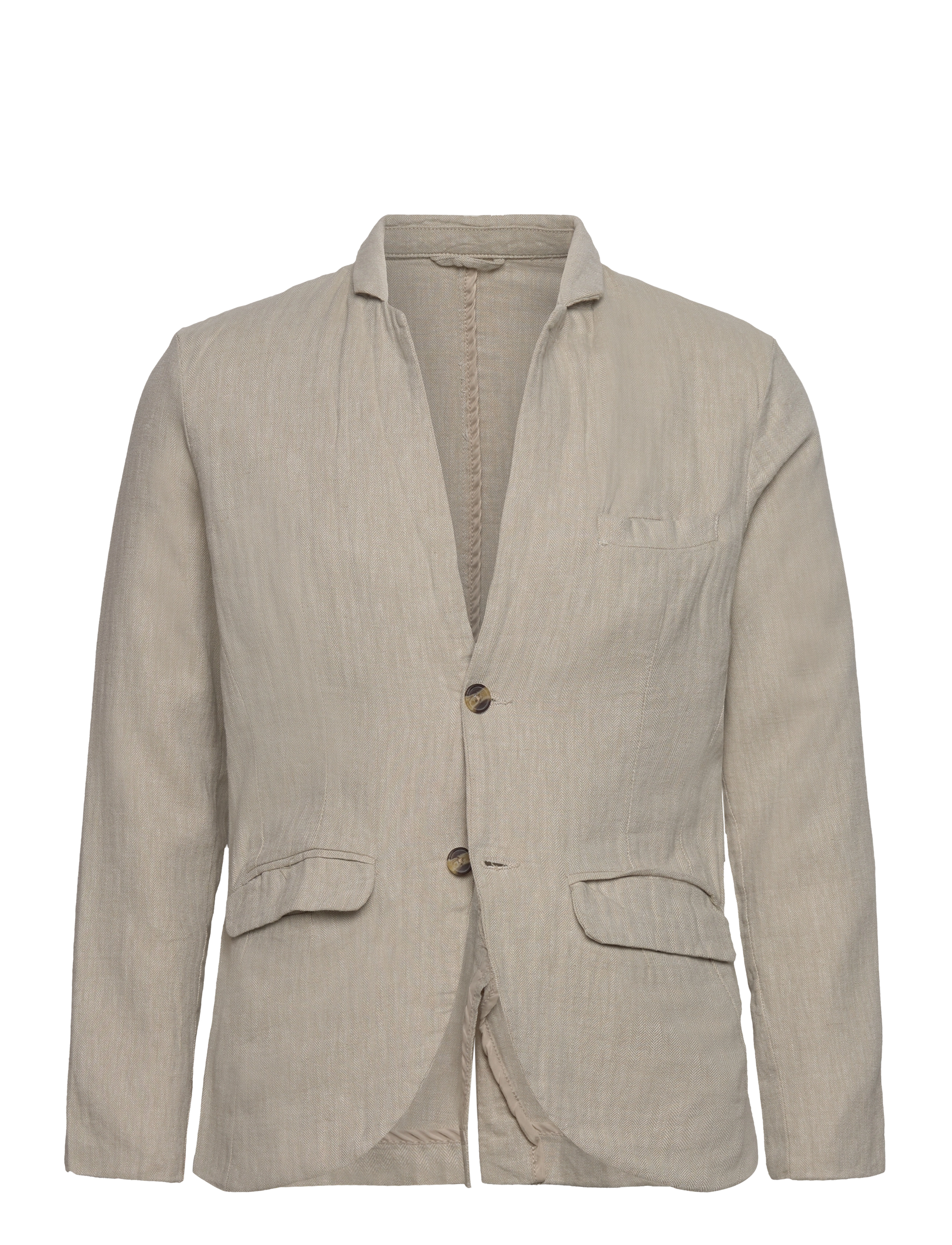 Cotton linen blazer - LT STONE