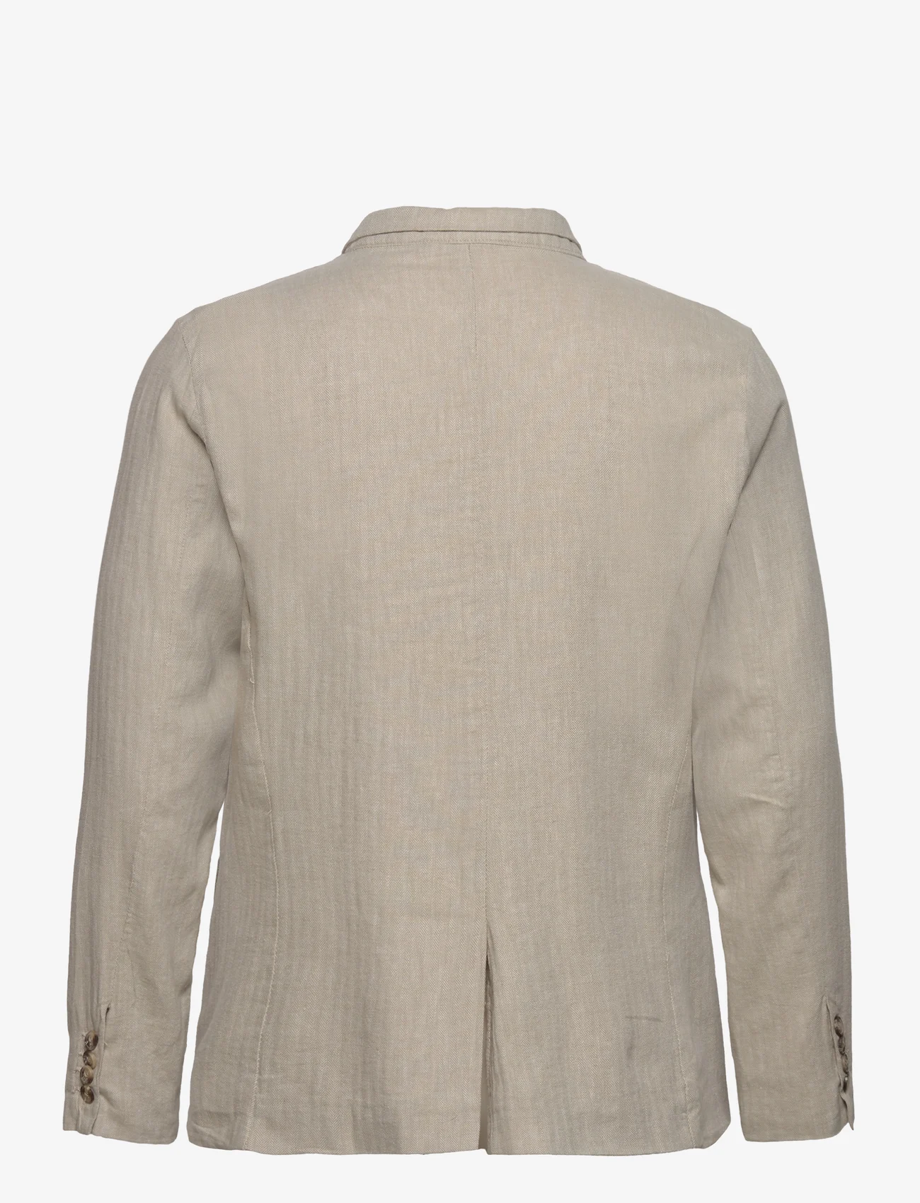 Lindbergh - Cotton linen blazer - blazers met dubbele knopen - lt stone - 1