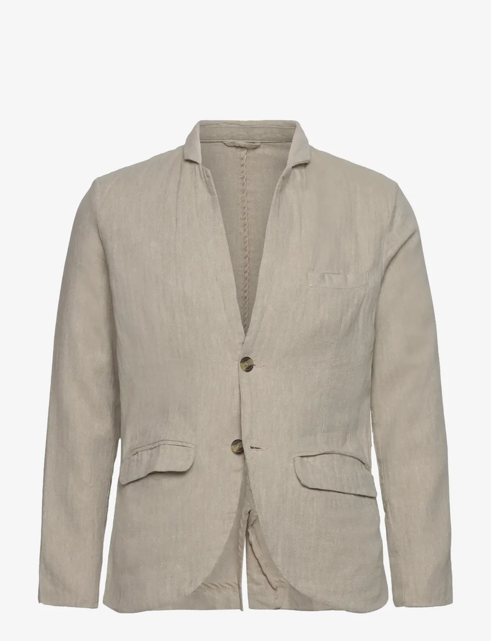 Lindbergh - Cotton linen blazer - enkelknäppta kavajer - lt stone - 1