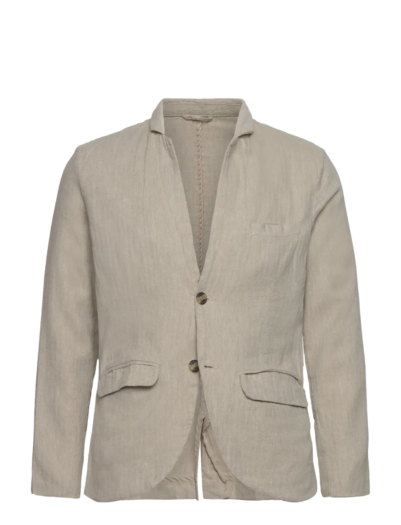Lindbergh Cotton linen blazer - Anzüge & Sakkos - LT STONE / beige