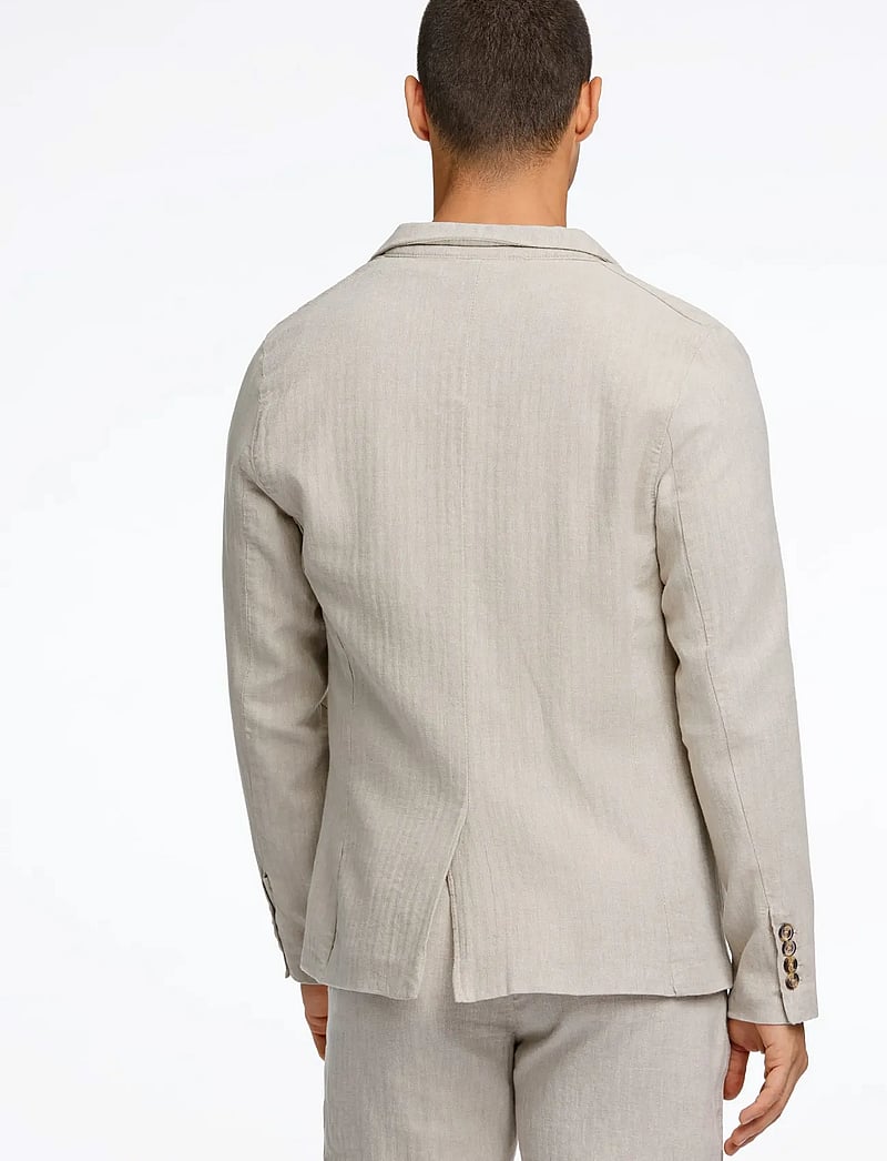 Lindbergh - Cotton linen blazer - einreiher - lt stone - 4