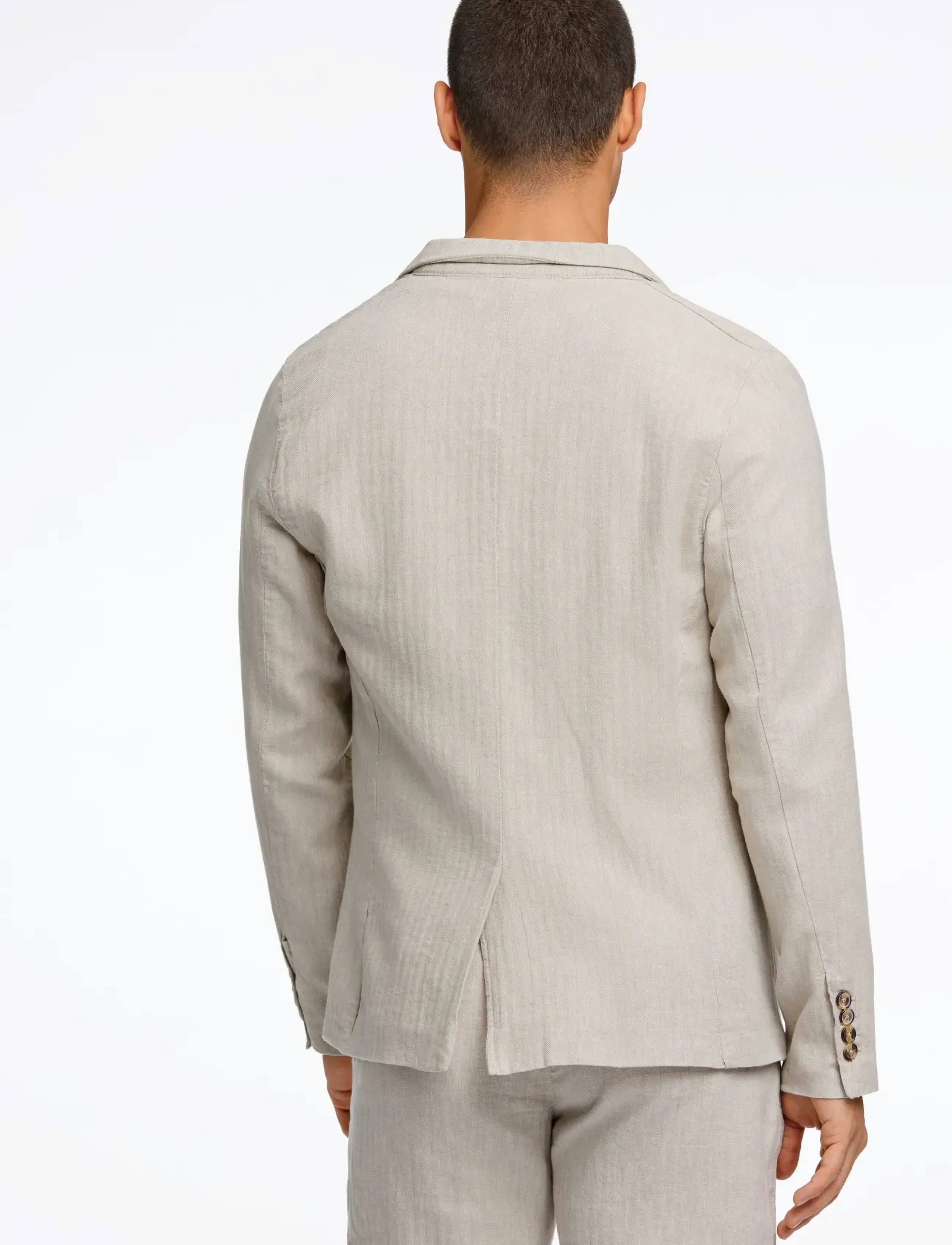 Lindbergh - Cotton linen blazer - einreiher - lt stone - 4