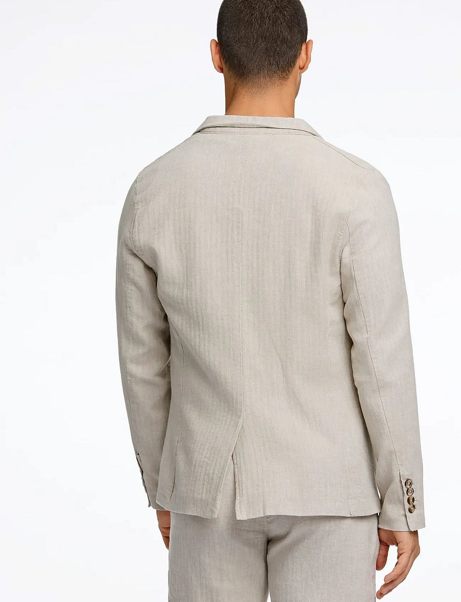 Lindbergh - Cotton linen blazer - einreiher - lt stone - 4