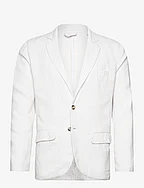 Cotton linen blazer - OPTICAL WHITE