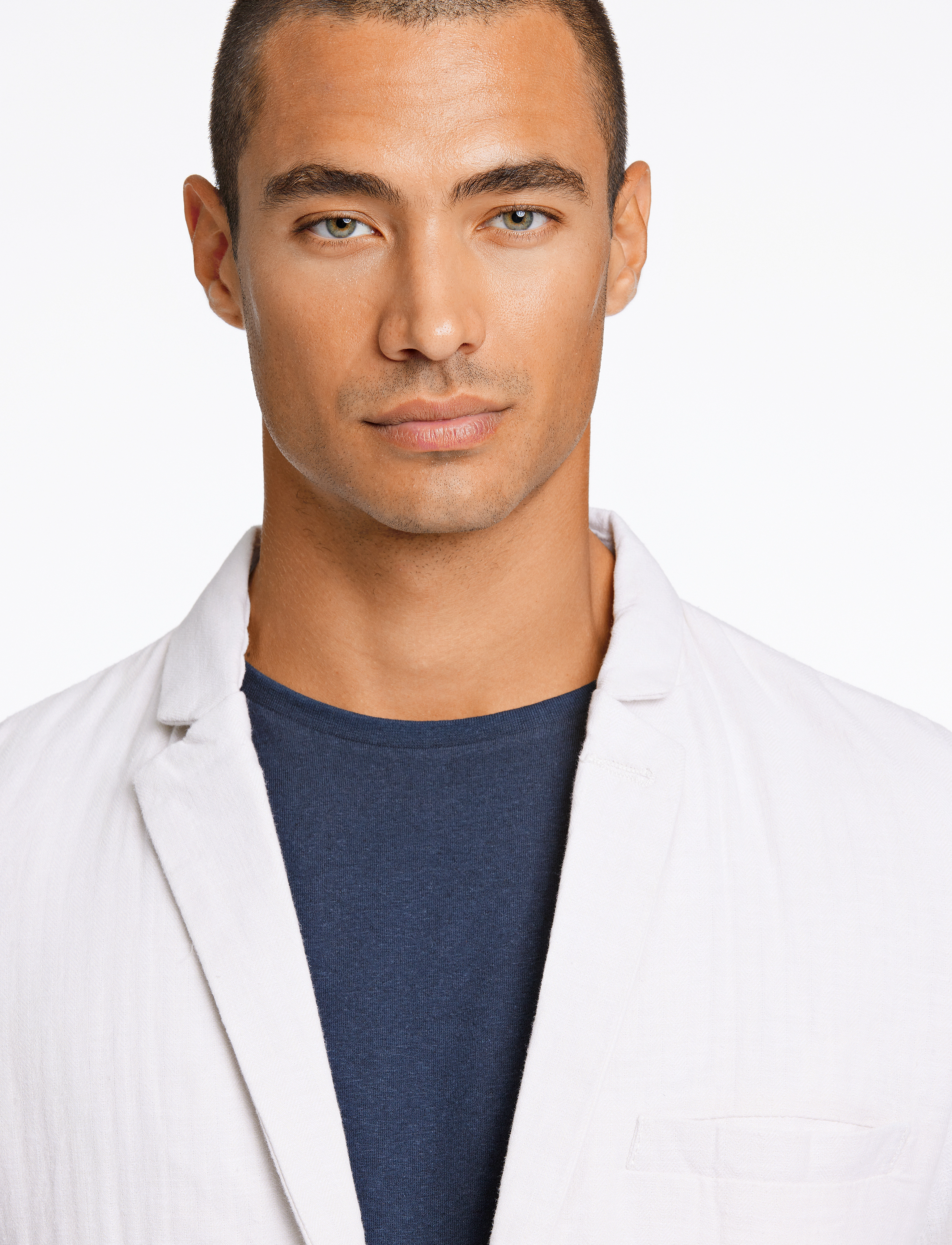 Lindbergh - Cotton linen blazer - enkeltradede blazere - optical white - 4