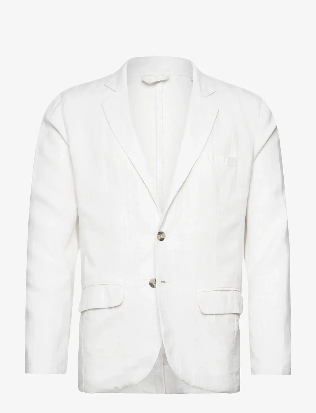 Lindbergh - Cotton linen blazer - enkelknäppta kavajer - optical white - 1