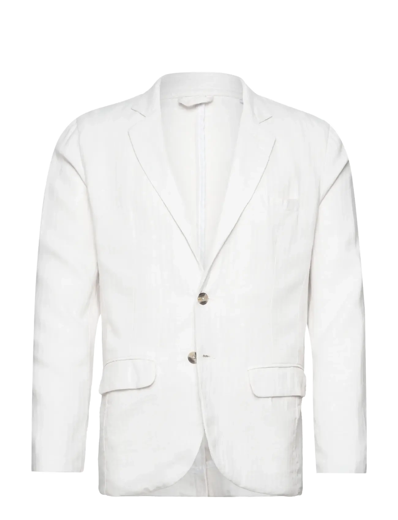 Lindbergh - Cotton linen blazer - enkelknäppta kavajer - optical white - 1