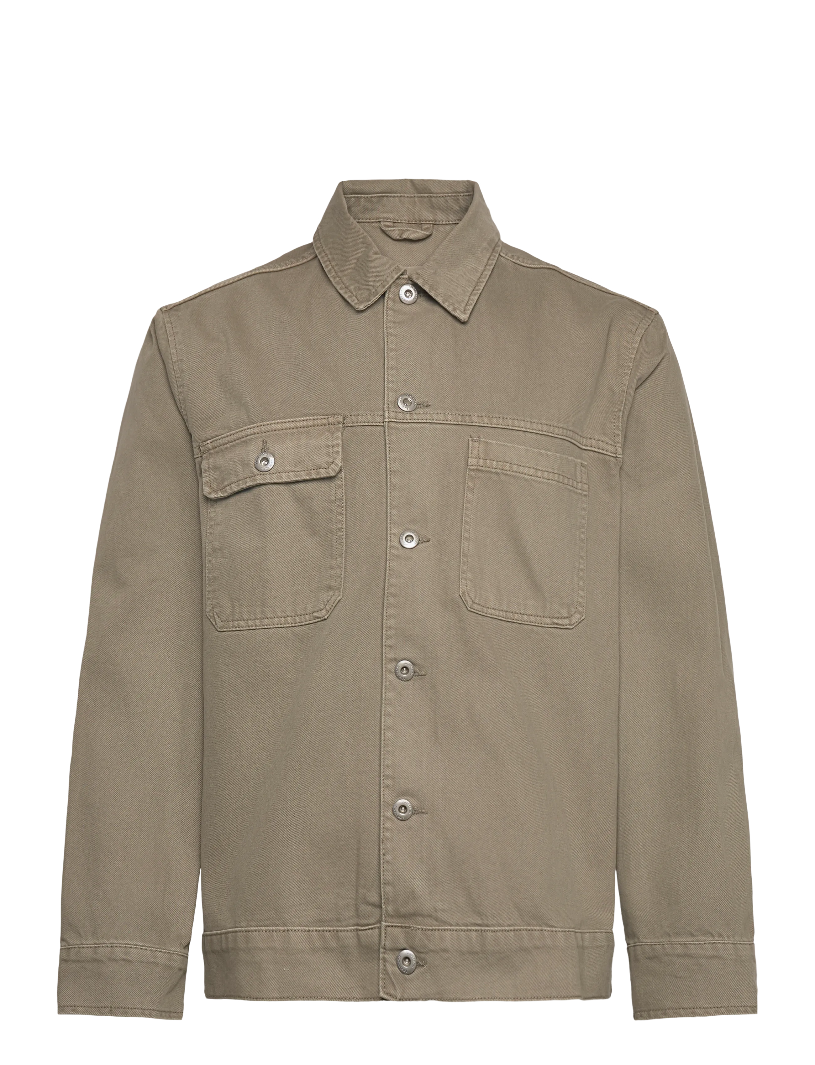 Lindbergh Colored denim overshirt - Jacken - ARMY DENIM / green
