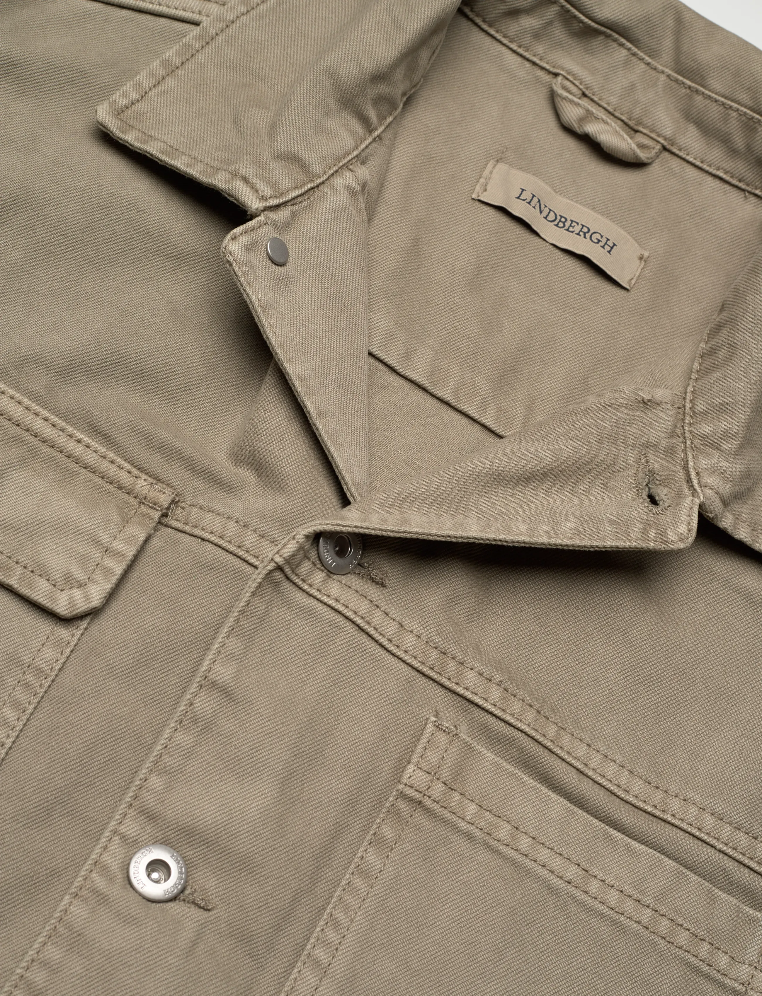 Lindbergh - Colored denim overshirt - kevättakit - army denim - 2