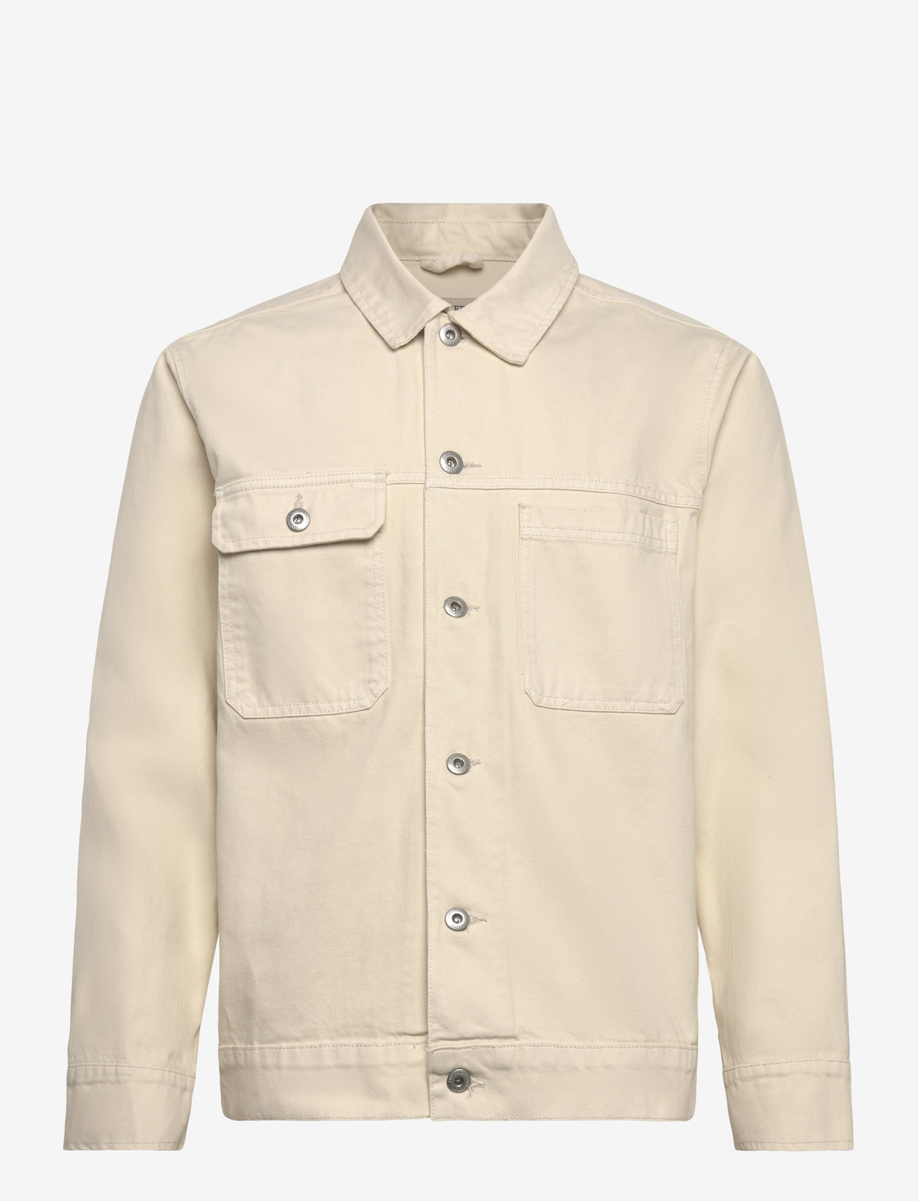 Lindbergh - Colored denim overshirt - ofodrade jeansjackor - white denim - 1