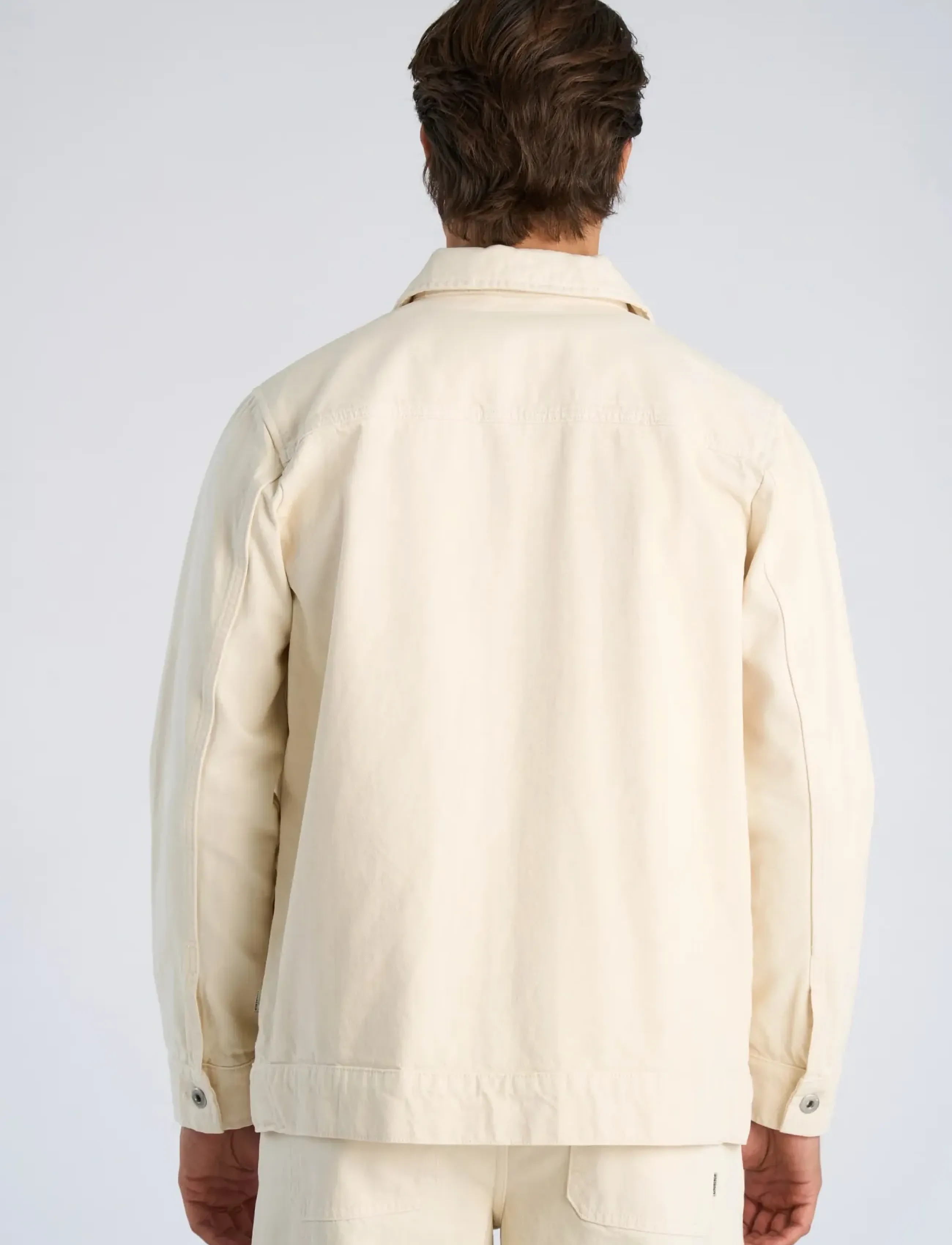 Lindbergh - Colored denim overshirt - white denim - 4