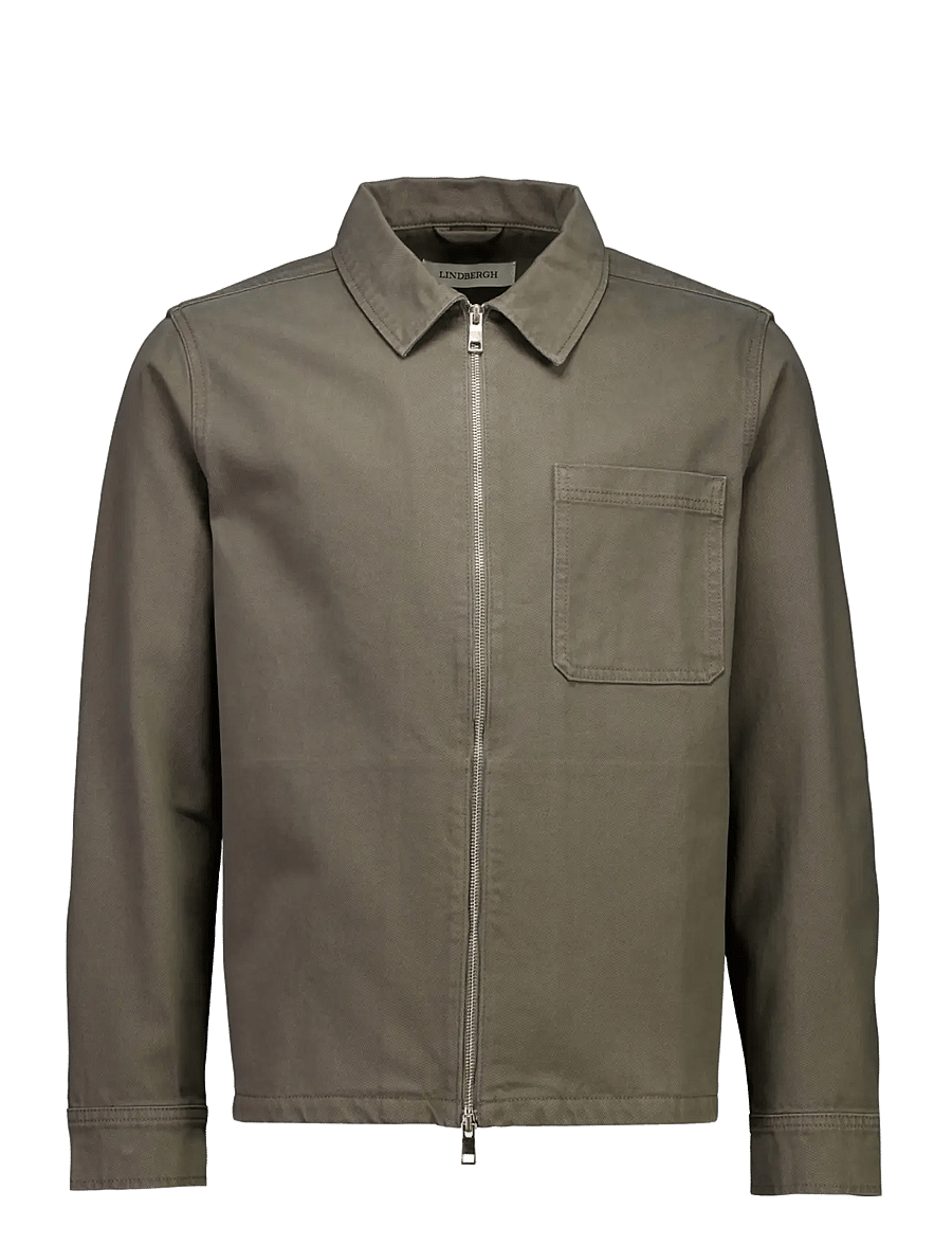 Lindbergh - Colored denim overshirt - dk stone - 1