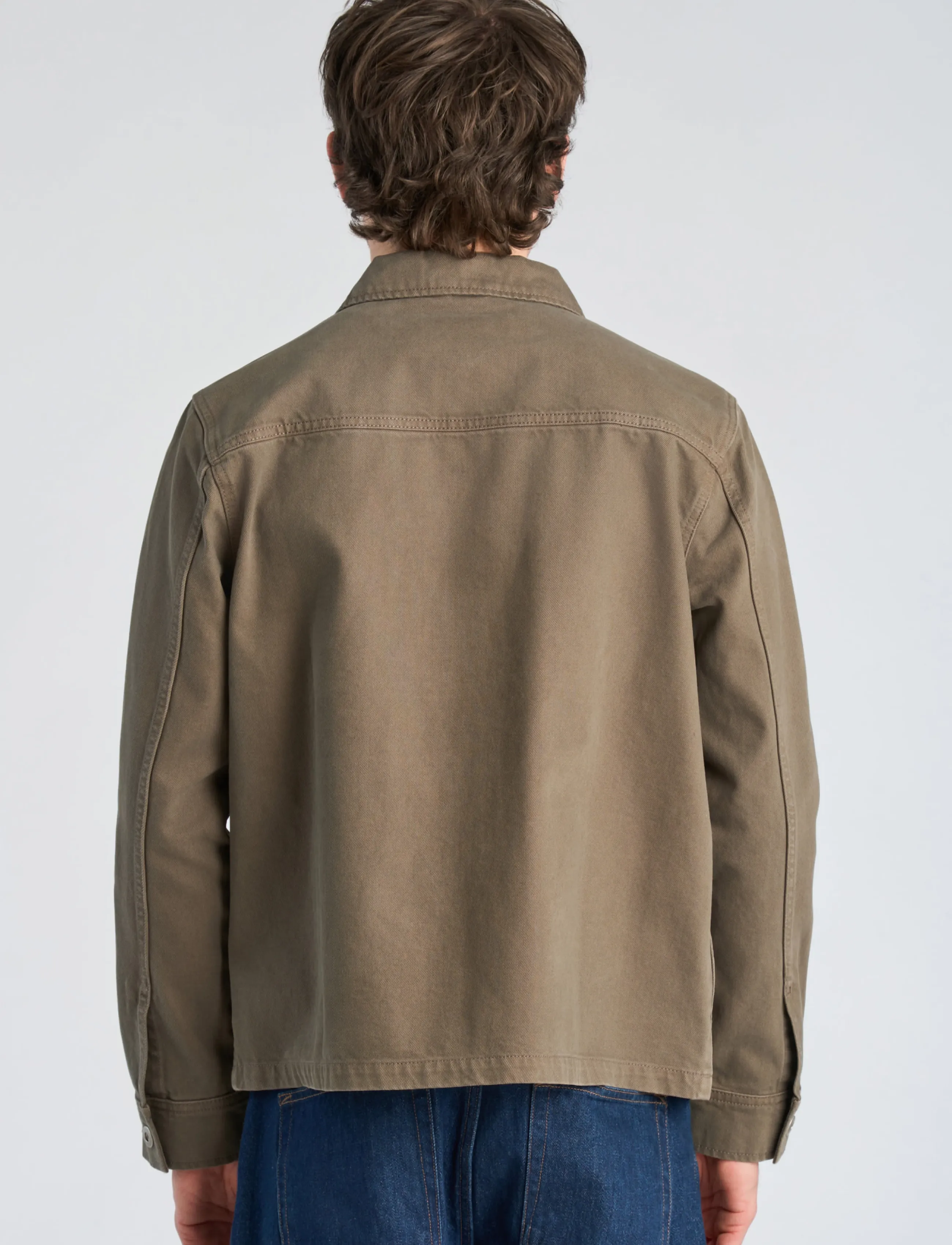 Lindbergh - Colored denim overshirt - dk stone - 4