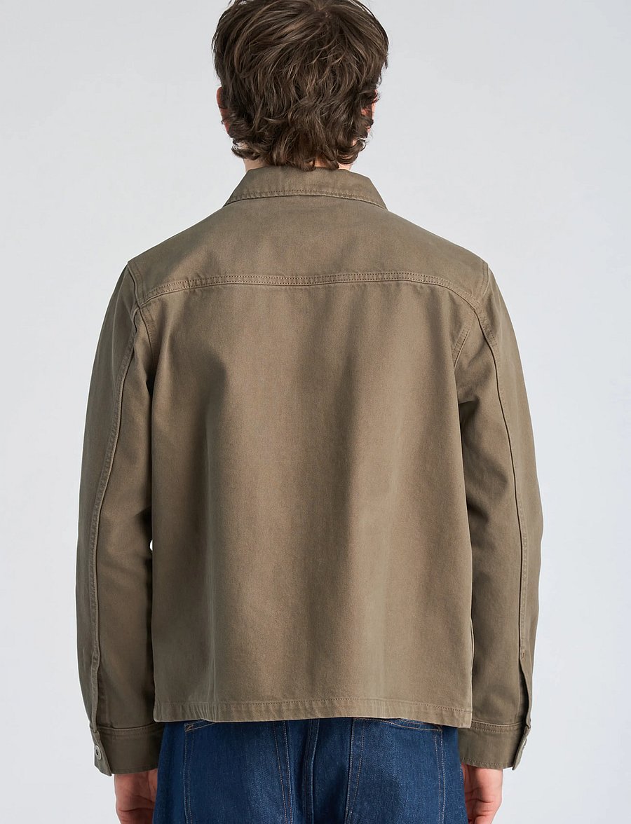 Lindbergh - Colored denim overshirt - dk stone - 4