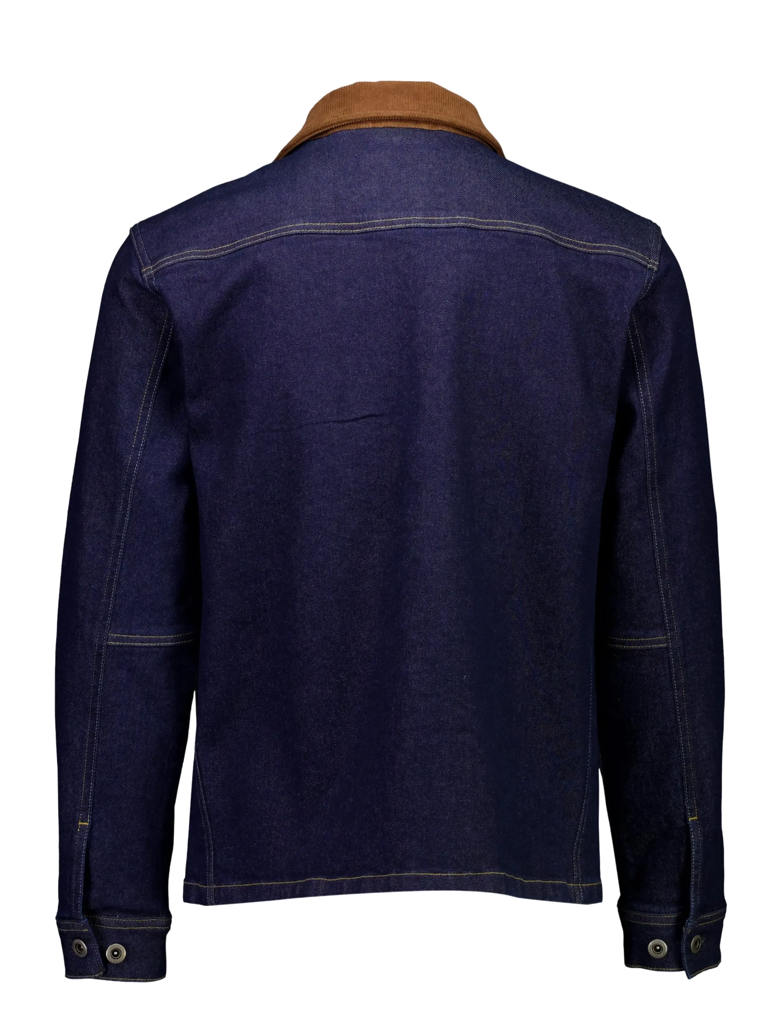 Lindbergh - Corduroy collar overshirt - indigo blue - 2