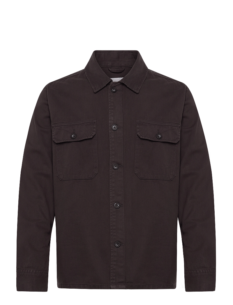 Lindbergh - Heavy twill overshirt - kollektionen - dusty black - 1