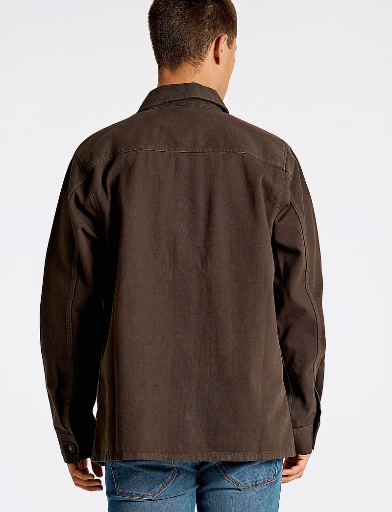 Lindbergh - Heavy twill overshirt - kollektionen - dusty black - 3