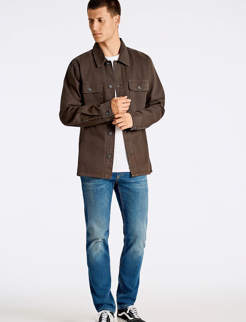 Lindbergh - Heavy twill overshirt - kollektionen - dusty black - 4