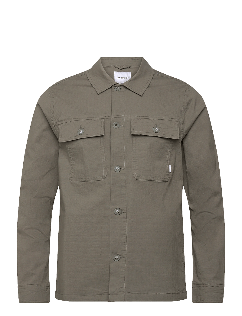 Lindbergh - Rip stop overshirt L/S - kollektionen - army - 1
