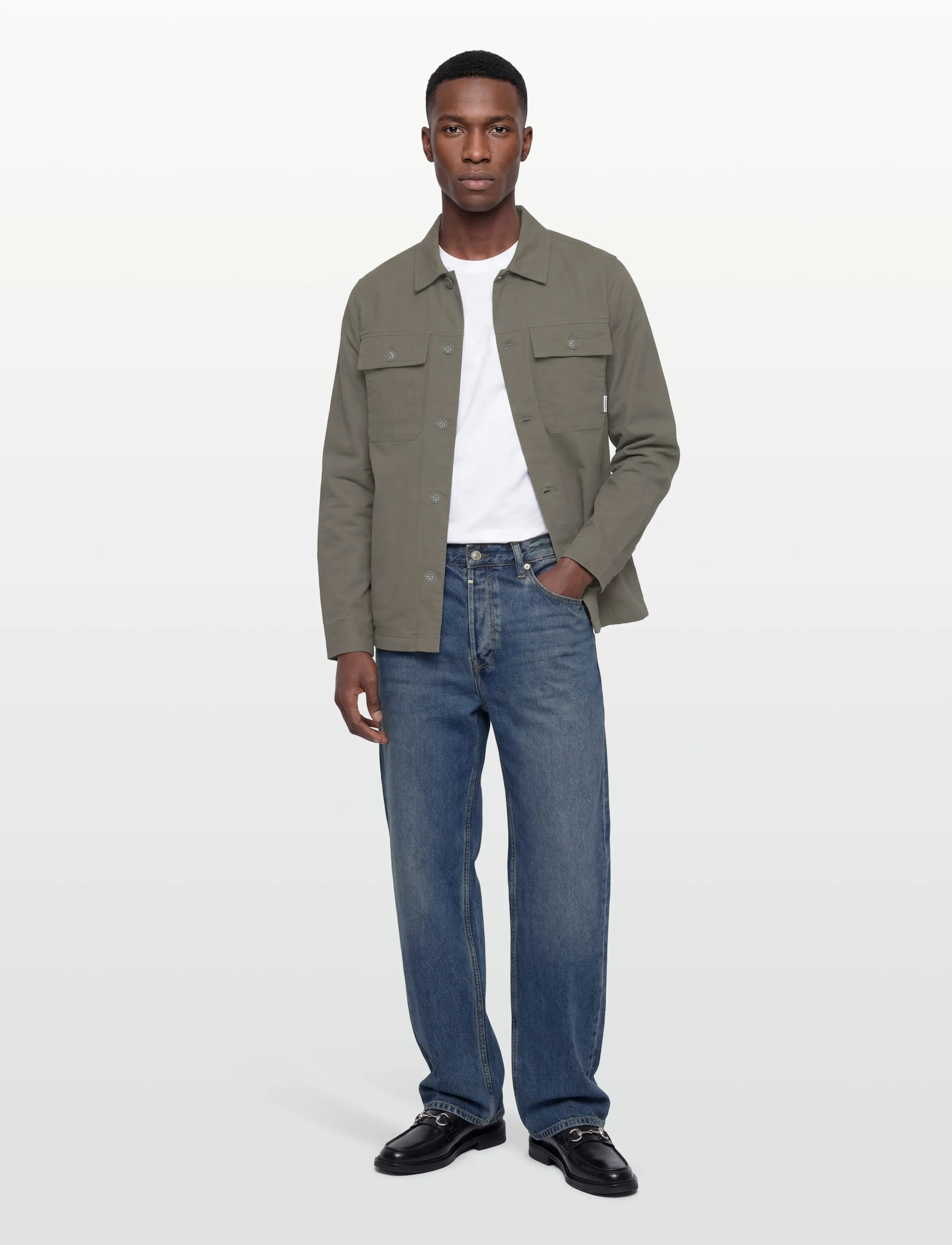 Lindbergh Rip stop overshirt L/S - Kollektionen - ARMY / khaki/green
