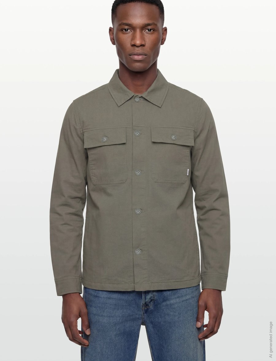 Lindbergh - Rip stop overshirt L/S - kollektsioonid - army - 3
