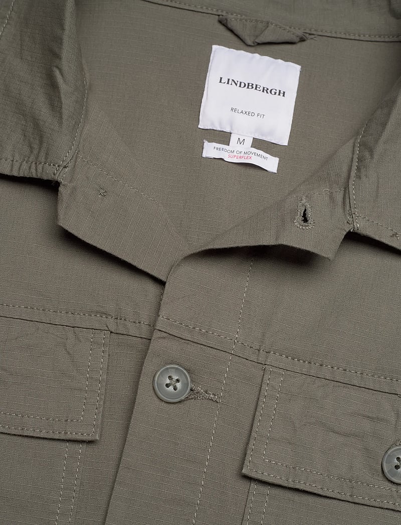 Lindbergh - Rip stop overshirt L/S - kollektionen - army - 5