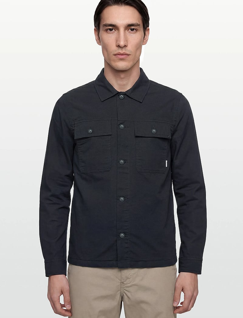 Lindbergh - Rip stop overshirt L/S - kollektsioonid - navy - 3