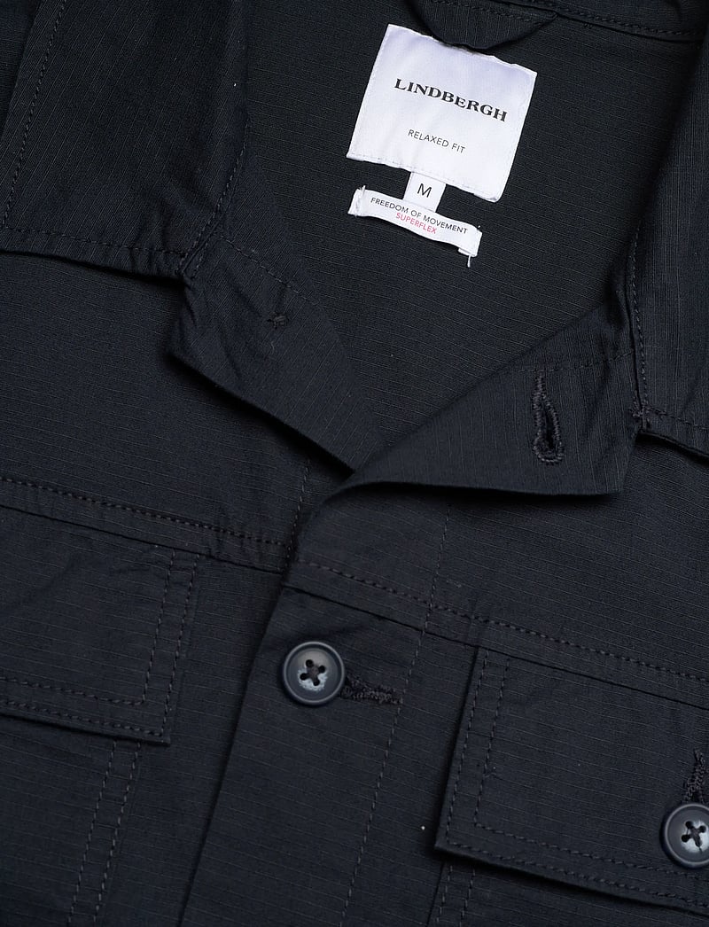 Lindbergh - Rip stop overshirt L/S - kollektioner - navy - 2