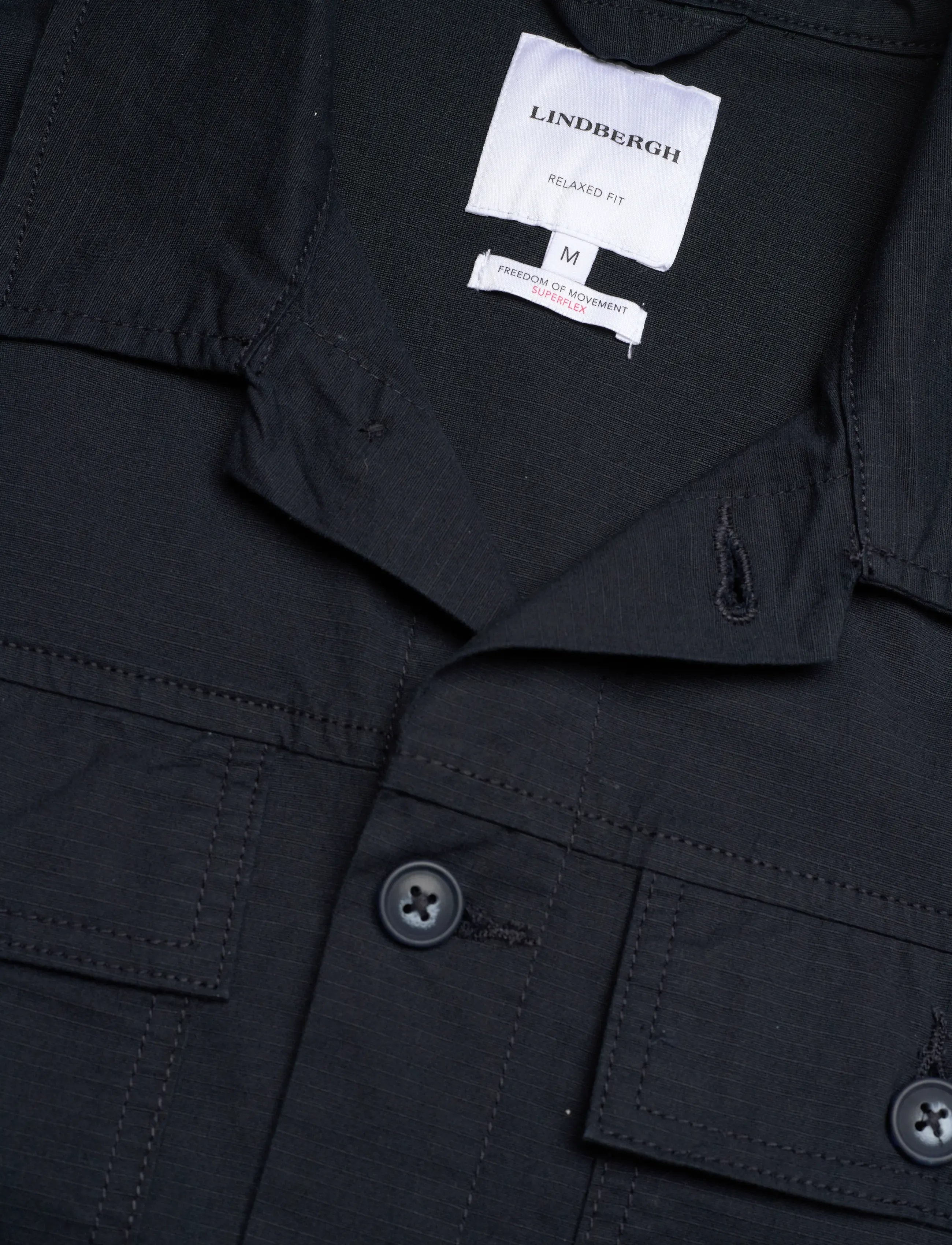 Lindbergh - Rip stop overshirt L/S - collections - navy - 5