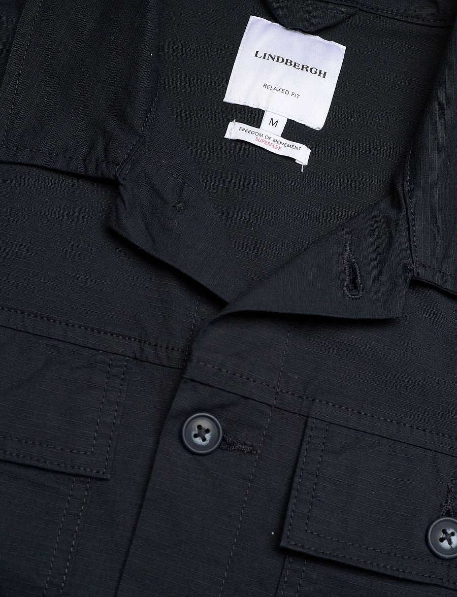 Lindbergh - Rip stop overshirt L/S - collections - navy - 5